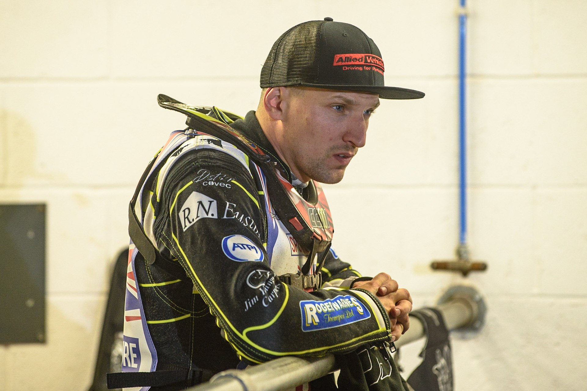MANCHESTER, UK. AUGUST 16TH   Craig Cook  watches the meeting on the monitor during the Sports Insure British Speedway Finals at the National Speedway Stadium, Manchester on Monday 16th August 2021. (Credit: Ian Charles | MI News)