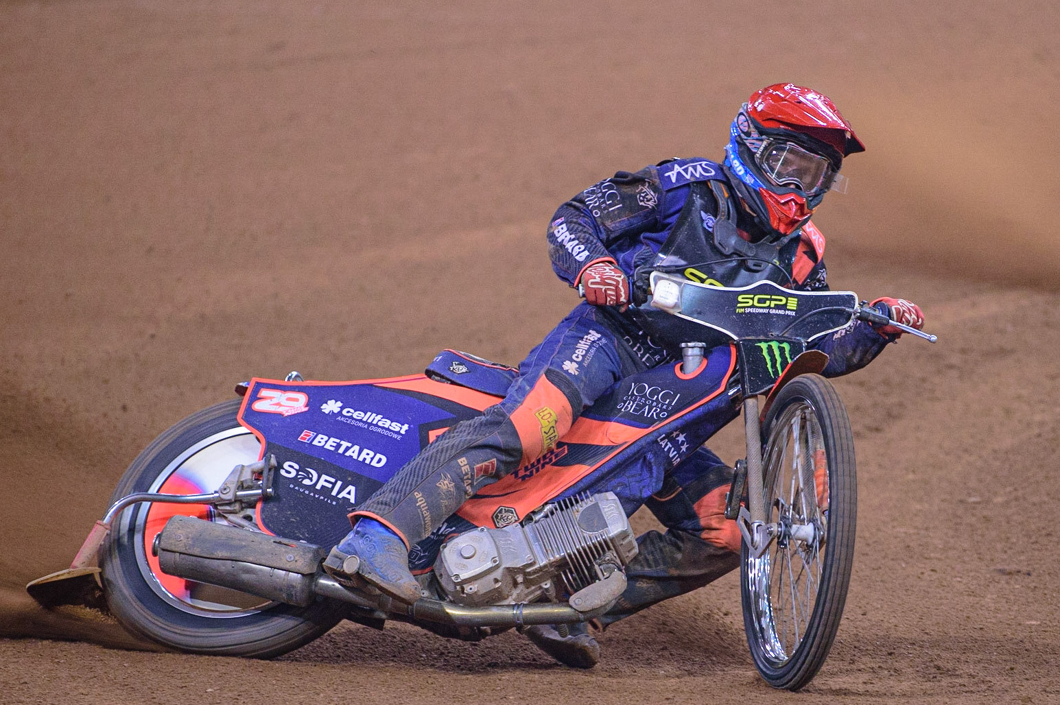Andžejs Ļebedevs (29) (Latvia) in action  during the FIM  Speedway Grand Prix of Great Britain at the Principality Stadium, Cardiff on Saturday 13th August 2022. (Credit: Ian Charles | MI News