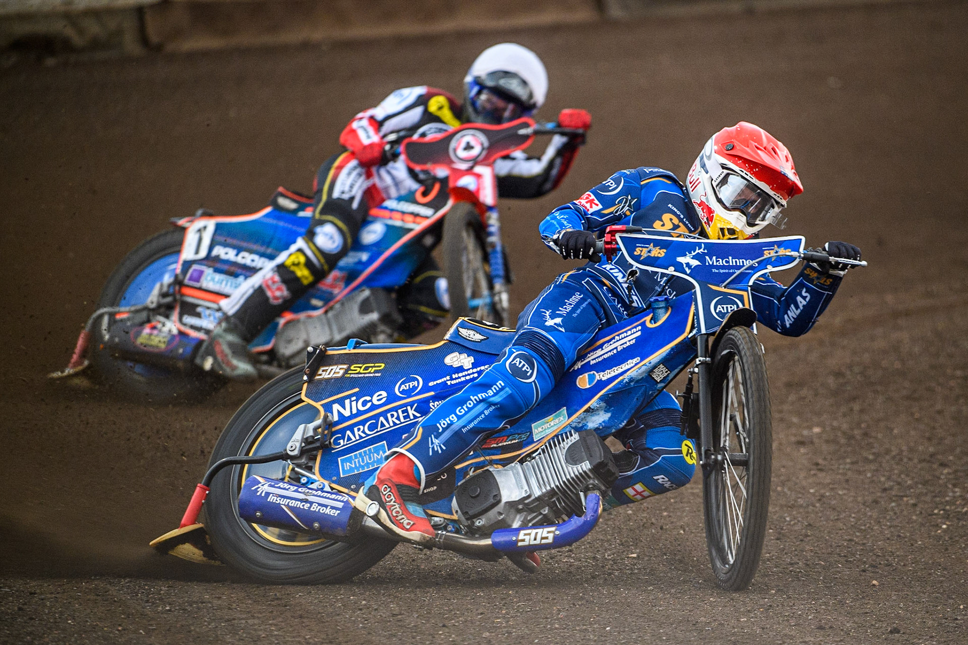 during the Sports Insure Premiership match between King's Lynn Stars and Belle Vue Aces at the Adrian Flux Arena, King's Lynn on Thursday 24th August 2023. (Photo: Ian Charles | MI News)