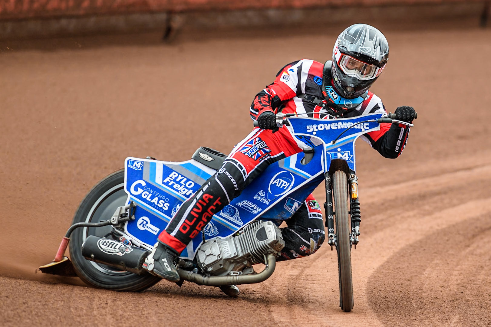 Belle Vue Colts' rider Harry McGurk in action during the Belle Vue Aces Media Day at the National Speedway Stadium, Manchester on Monday 11th March 2024. (Photo: Ian Charles | MI News)