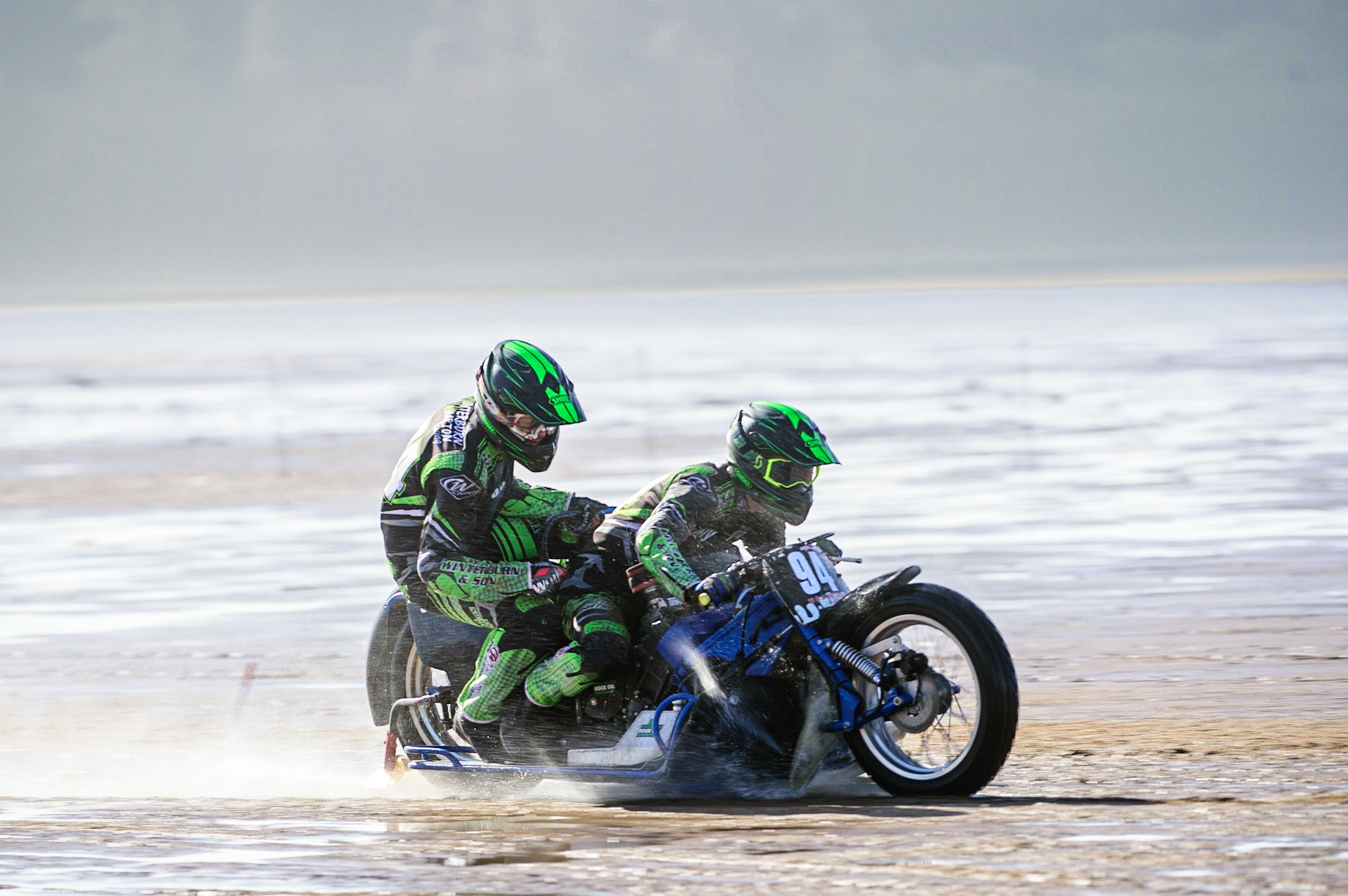 Billy Winterburn &amp; Ryan Wharton (94) practice during the Fylde ACU British Sand Racing Masters Championship on  Sunday 2nd October 2022. (Credit: Ian Charles | MI News)