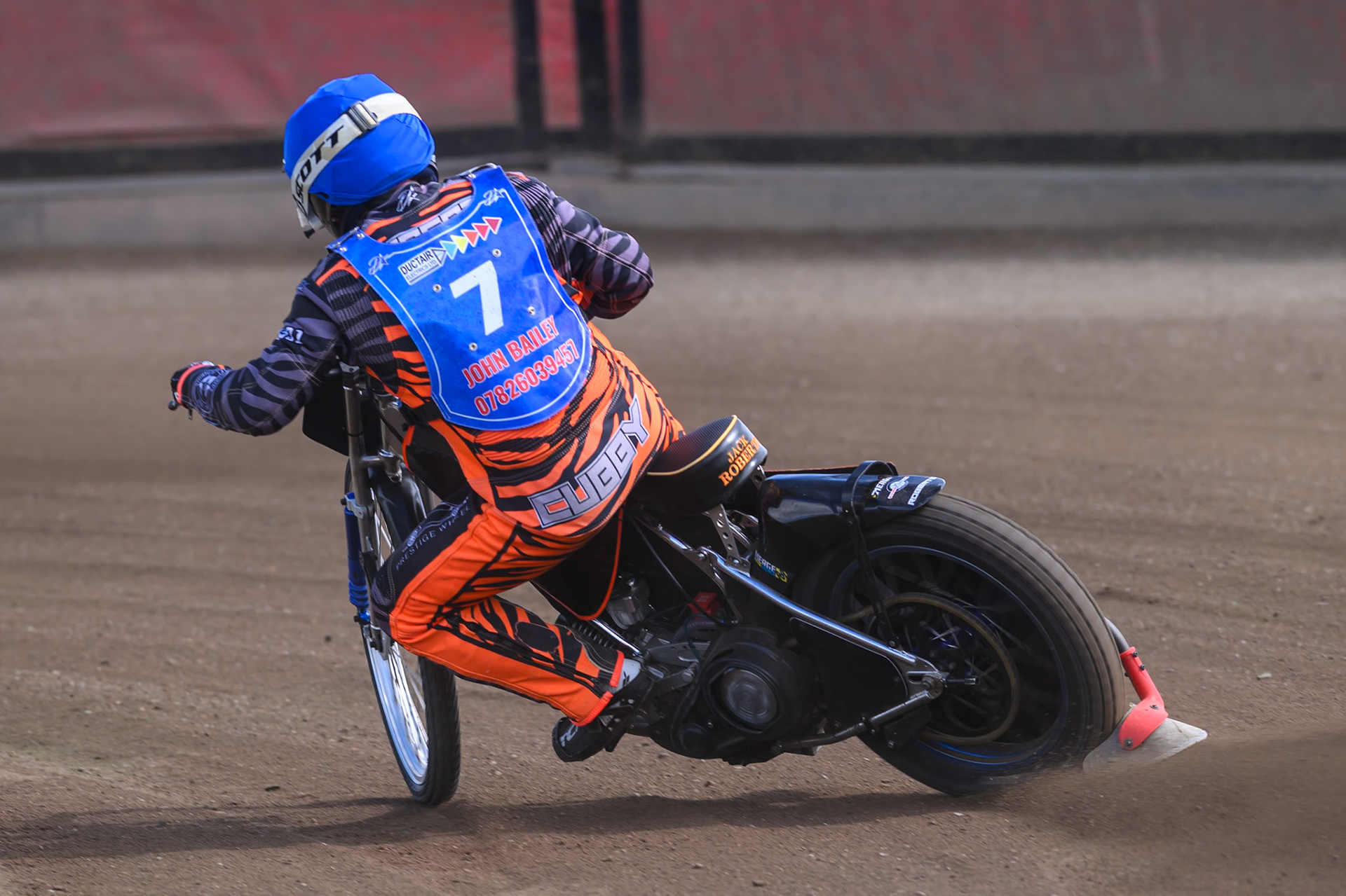 Jack Roberts of Buxton Bulls in action during the WSRA National Development League match between Buxton Bulls and Edinburgh Monarchs Academy at Hi-Edge Speedway, Buxton on Sunday 14th June 2026. (Photo: Ian Charles | MI News)