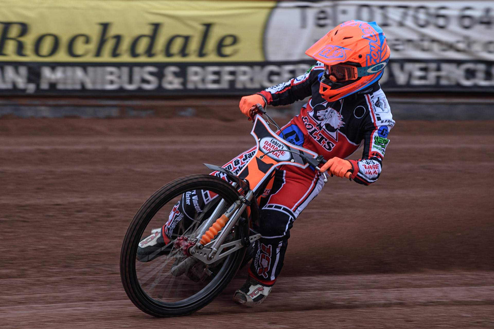 Photo: Ian CharlesConnor Coles in actionBelle Vue Press &amp; Practice Day, National Speedway Stadium, Manchester Thursday  13  May  2021