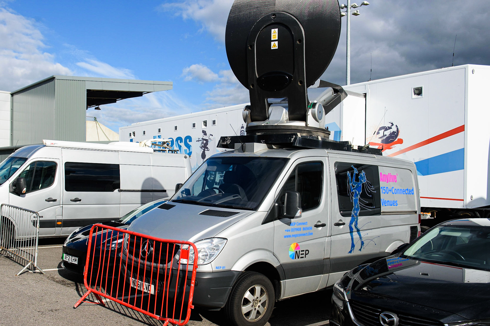 Photo: Ian CharlesThe transmission truckBelle Vue Aces v Sheffield Tigers, British Speedway Premier League, National Speedway Stadium, Manchester Monday  17  May  2021