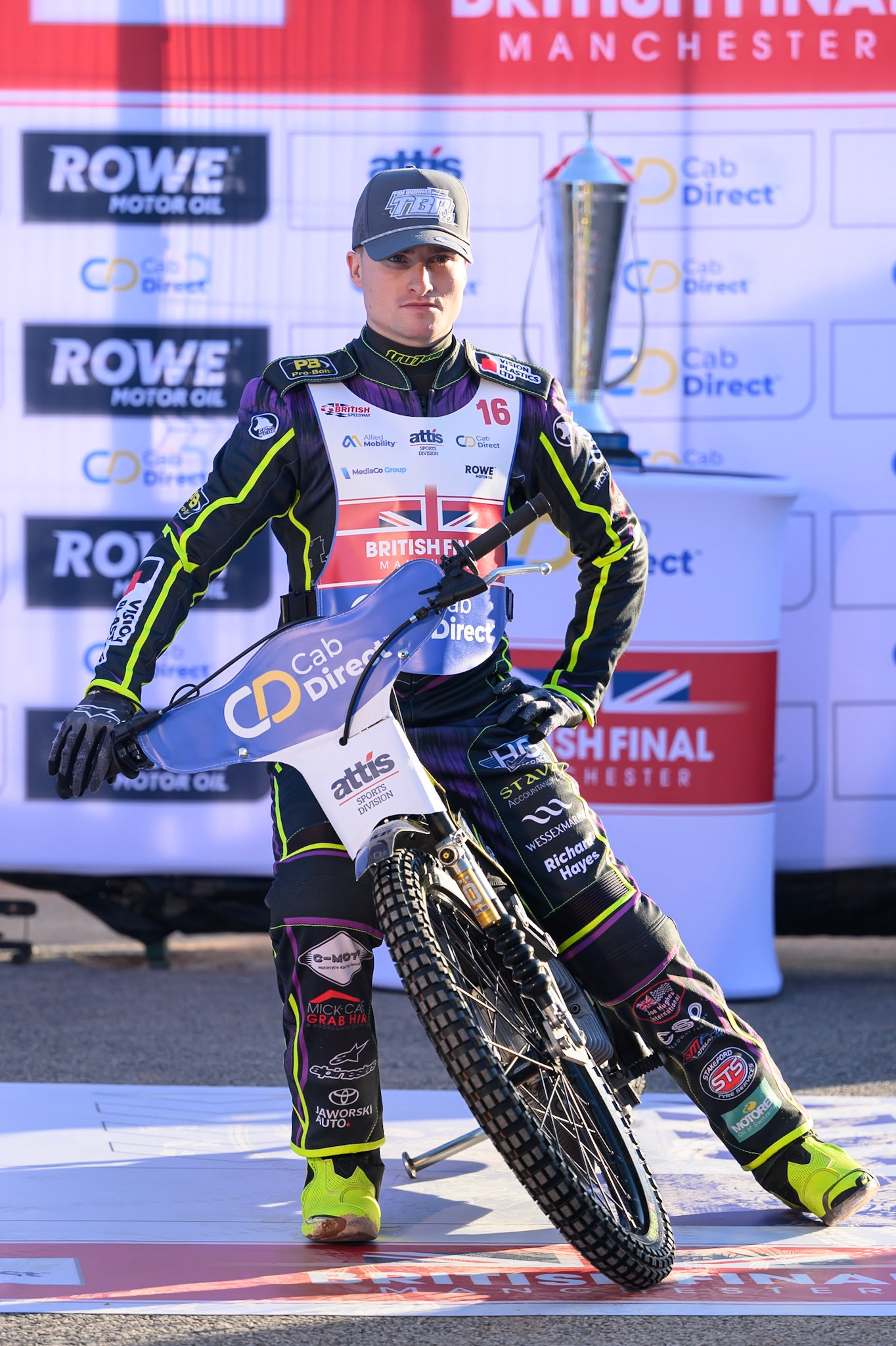 Tom Brennan (16) during the Cab Direct British Speedway Championship Final at the National Speedway Stadium, Manchester on Saturday 15th August 2026. (Photo: Ian Charles | MI News)