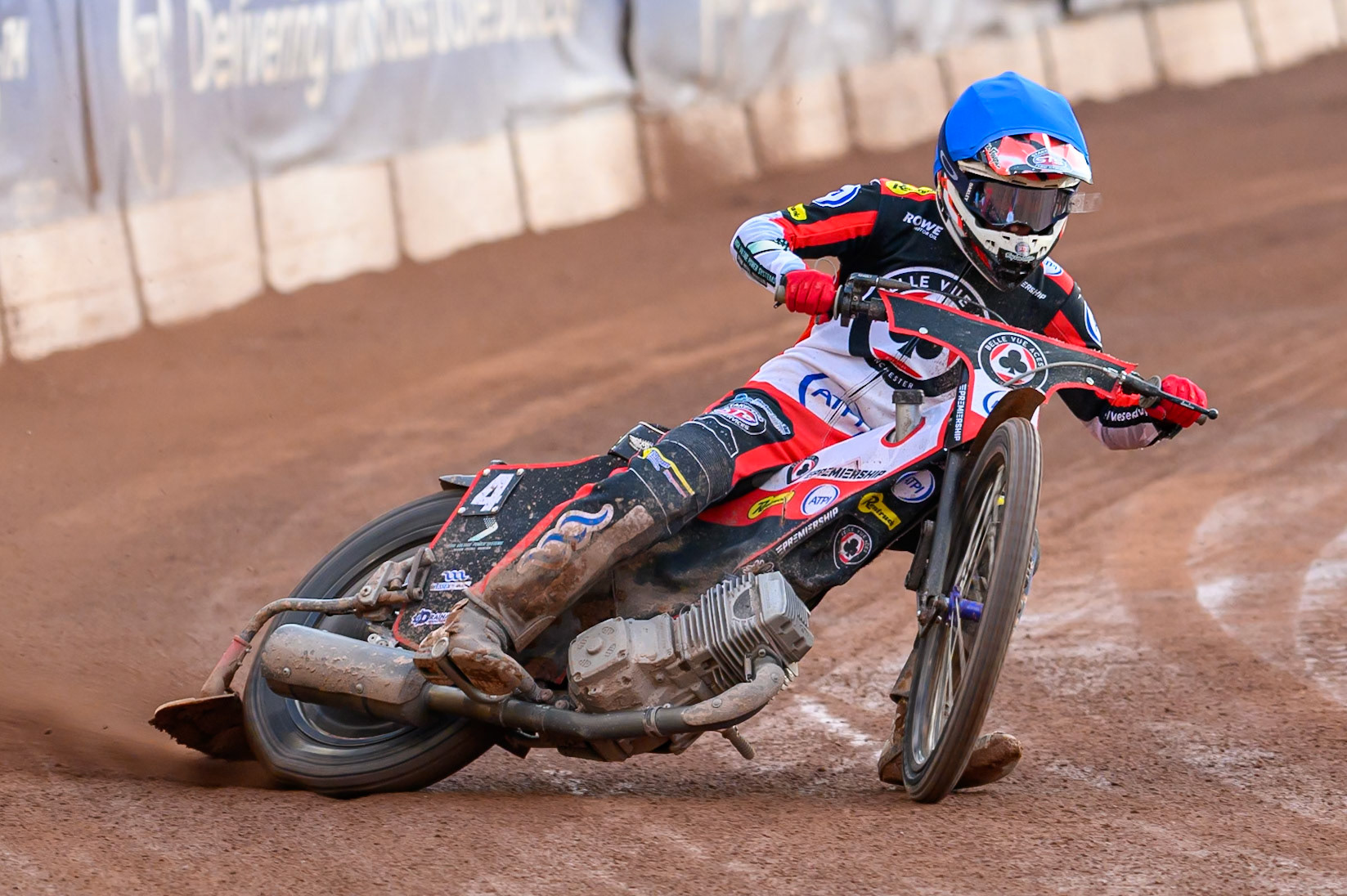 Zach Cook of Belle Vue Aces in action during the Rowe Motor Oil Premiership match between Belle Vue Aces and Leicester Lions at the National Speedway Stadium, Manchester on Monday 3rd August 2026. (Photo: Ian Charles | MI News)