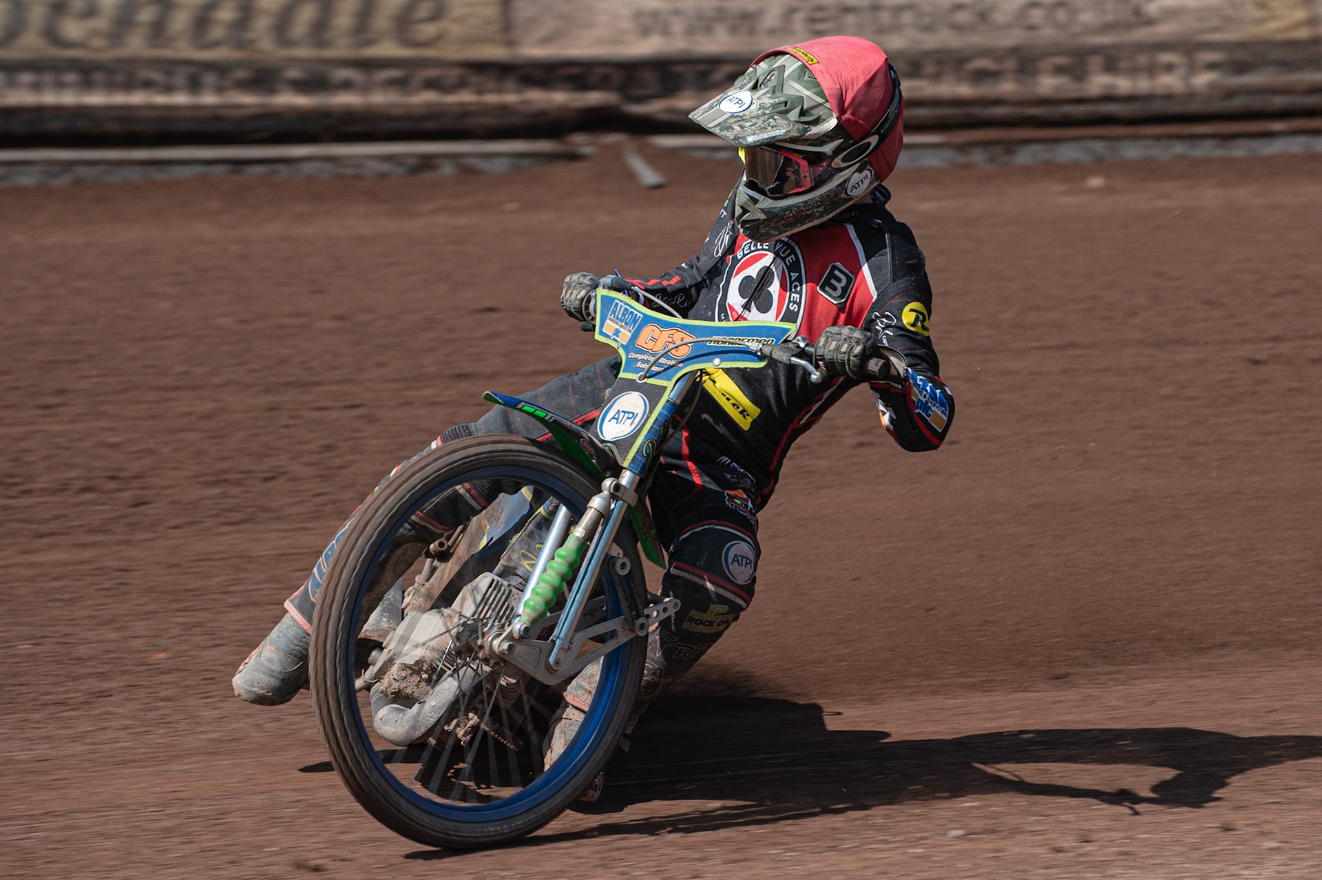 Photo: Ian Charles

Dan Bewley  in action 

Belle Vue Aces v Kings Lynn Stars, British Speedway Premiership, Belle Vue National Speedway Stadium, Manchester, Monday 26  August  2019