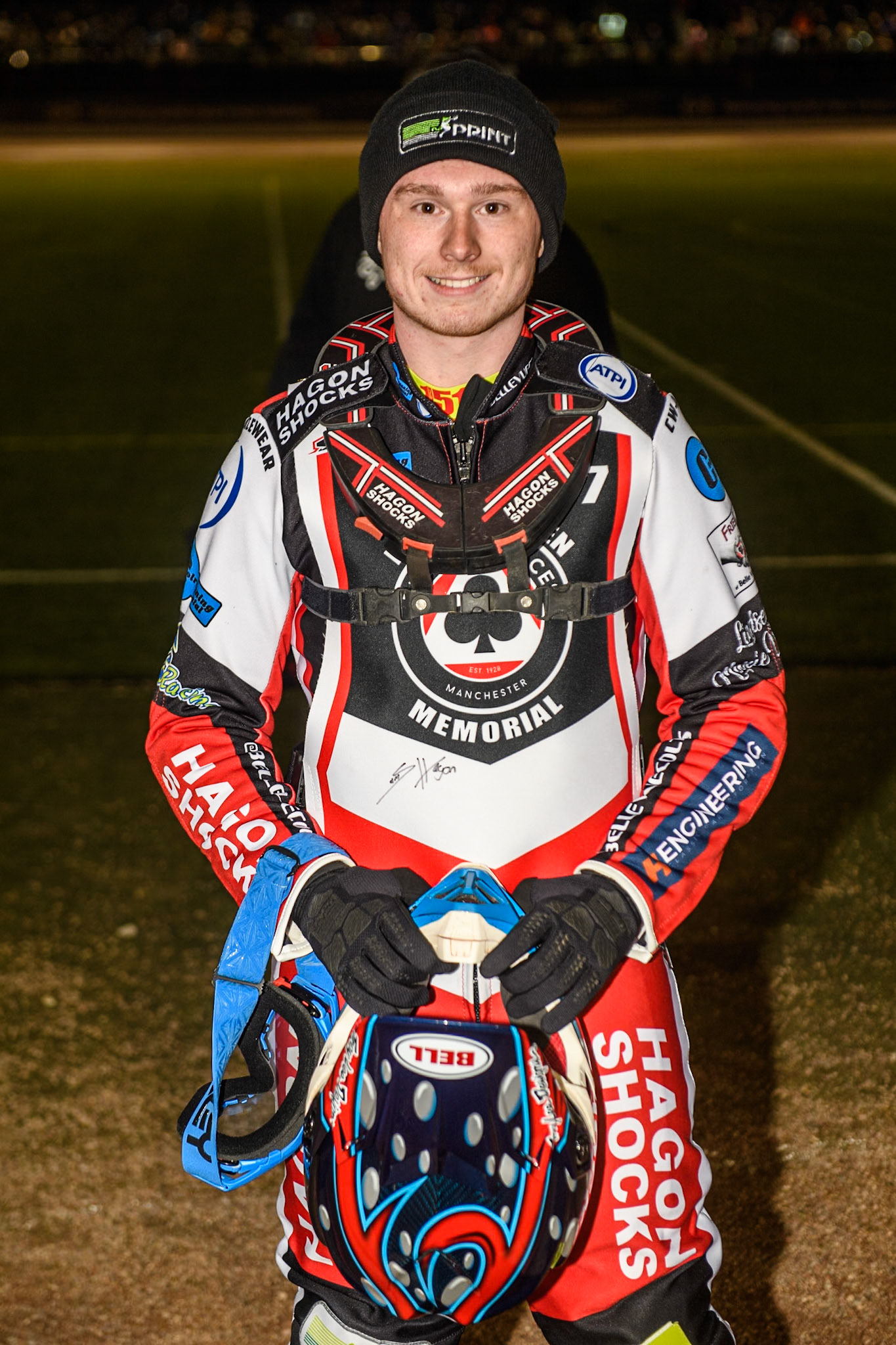 Reserve Sam Hagon during the Peter Craven Memorial Trophy meeting at the National Speedway Stadium, Manchester on Monday 18th March 2024. (Photo: Ian Charles | MI News)