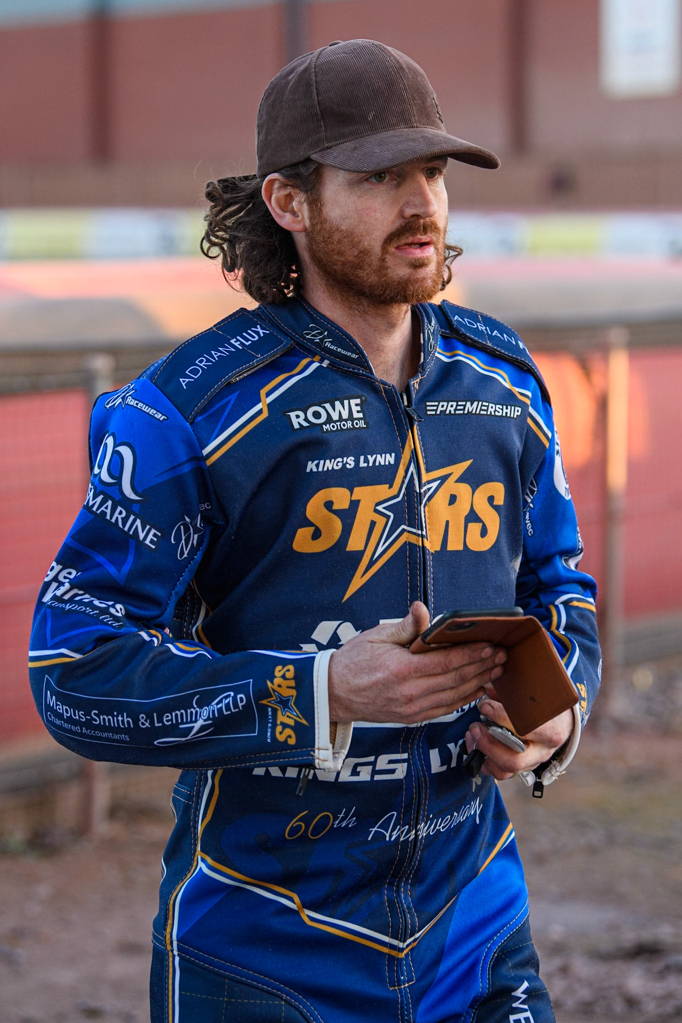 Richard Lawson of Kings Lynn Stars during the Rowe Motor Oil Premiership match between Belle Vue Aces and King's Lynn Stars at the National Speedway Stadium, Manchester on Monday 5th April 2025. (Photo: Ian Charles | MI News)