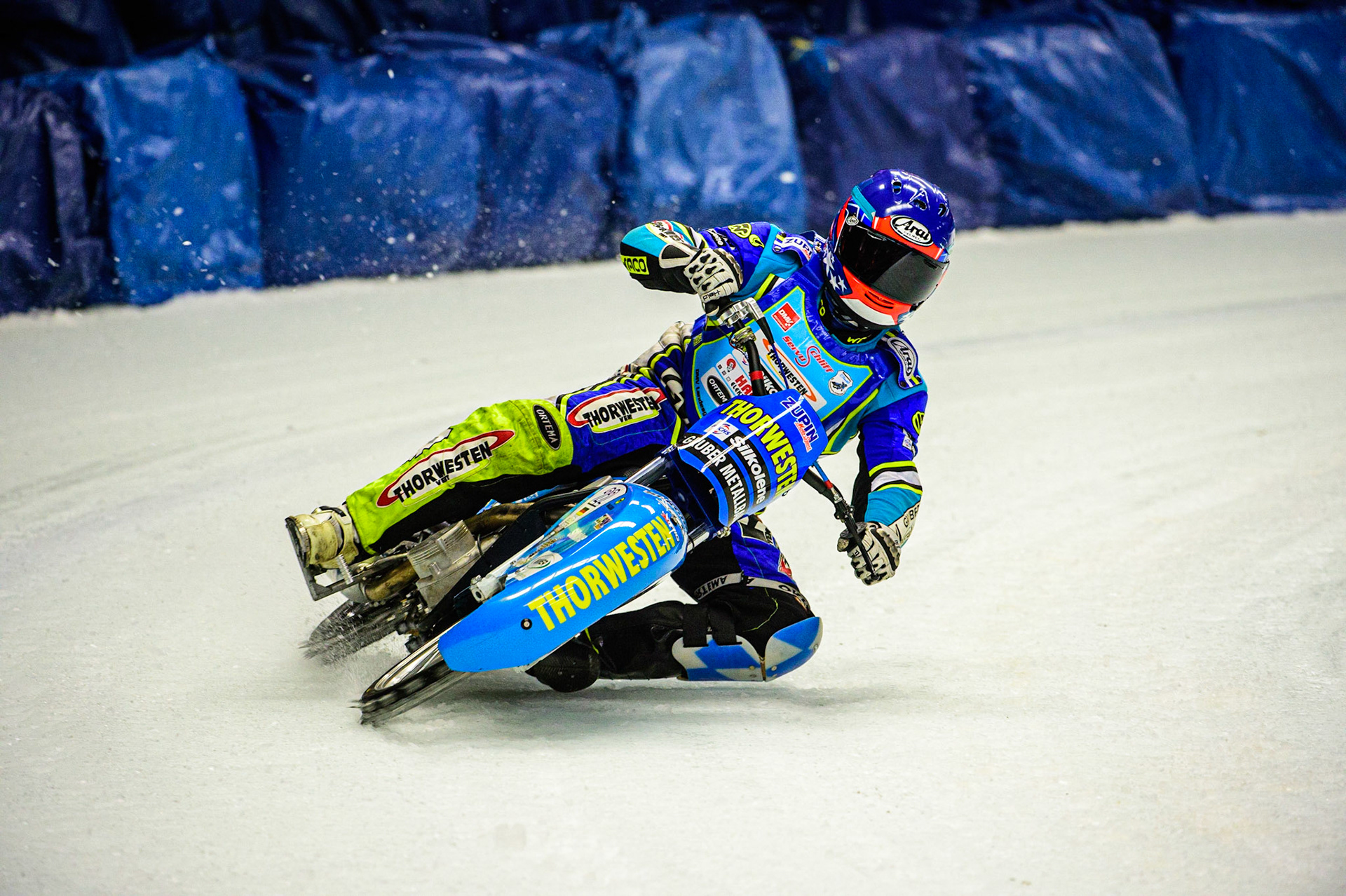 Günther Bauer in action during the Race of Legends at the Max-Aicher-Arena, Inzell on Friday 17th March 2023. (Photo: Ian Charles | MI News)
