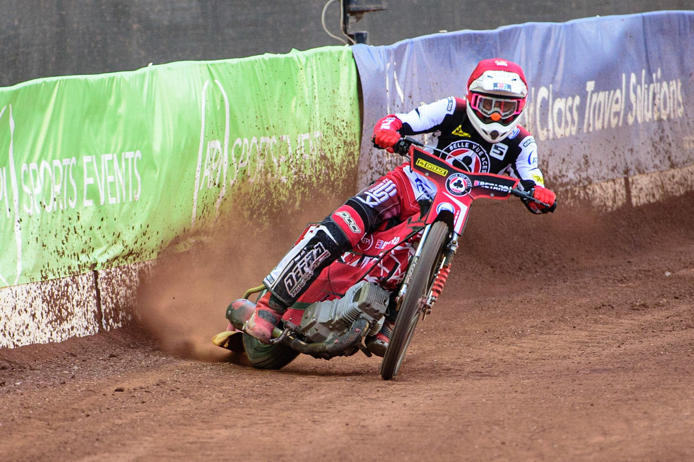 MANCHESTER UK  Max Fricke  in action  for Belle Vue ATPI Aces  during the SGB Premiership match between Belle Vue Aces and King's Lynn Stars at the National Speedway Stadium, Manchester on Monday 11th July 2022. (Credit: Ian Charles | MI News)