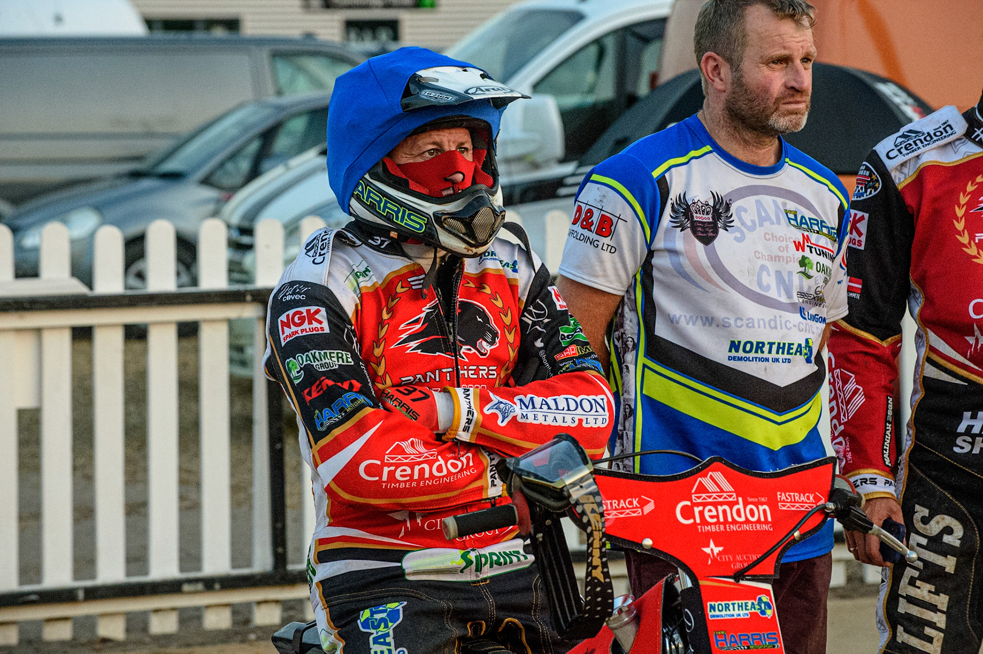 PETERBOROUGH, UK. JULY 19TH  Chris Harris  waits to go out during the SGB Premiership match between Peterborough and Belle Vue Aces at East of England Showground, Peterborough on Monday 19th July 2021. (Credit: Ian Charles | MI News)