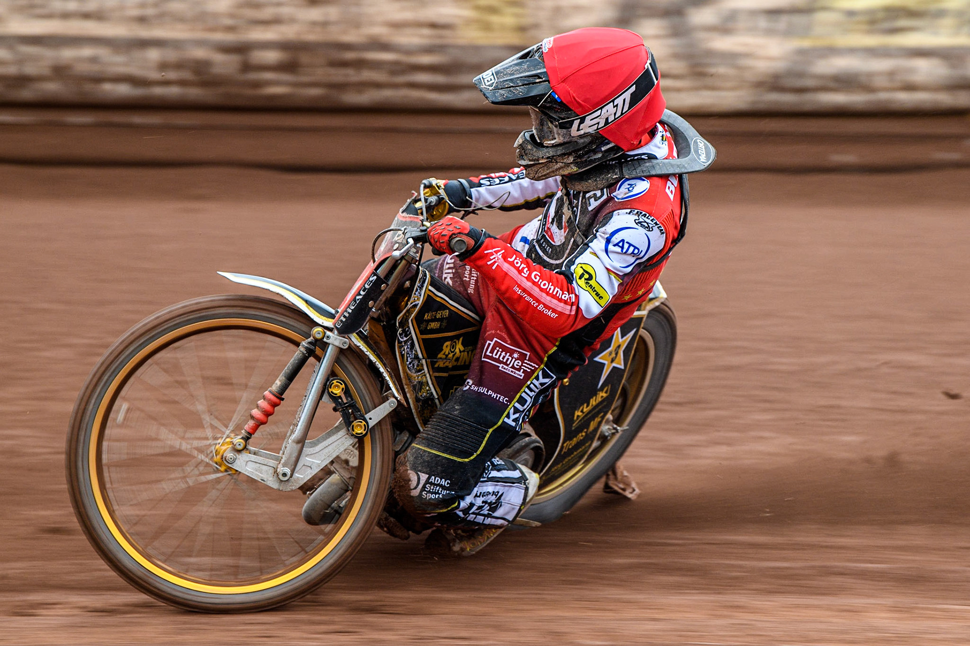 Norick Blodorn  in action  for Belle Vue ATPI Aces  during the SGB Premiership match between Belle Vue Aces and Leicester Lions at the National Speedway Stadium, Manchester on Monday 1st May 2023. (Photo: Ian Charles | MI News)