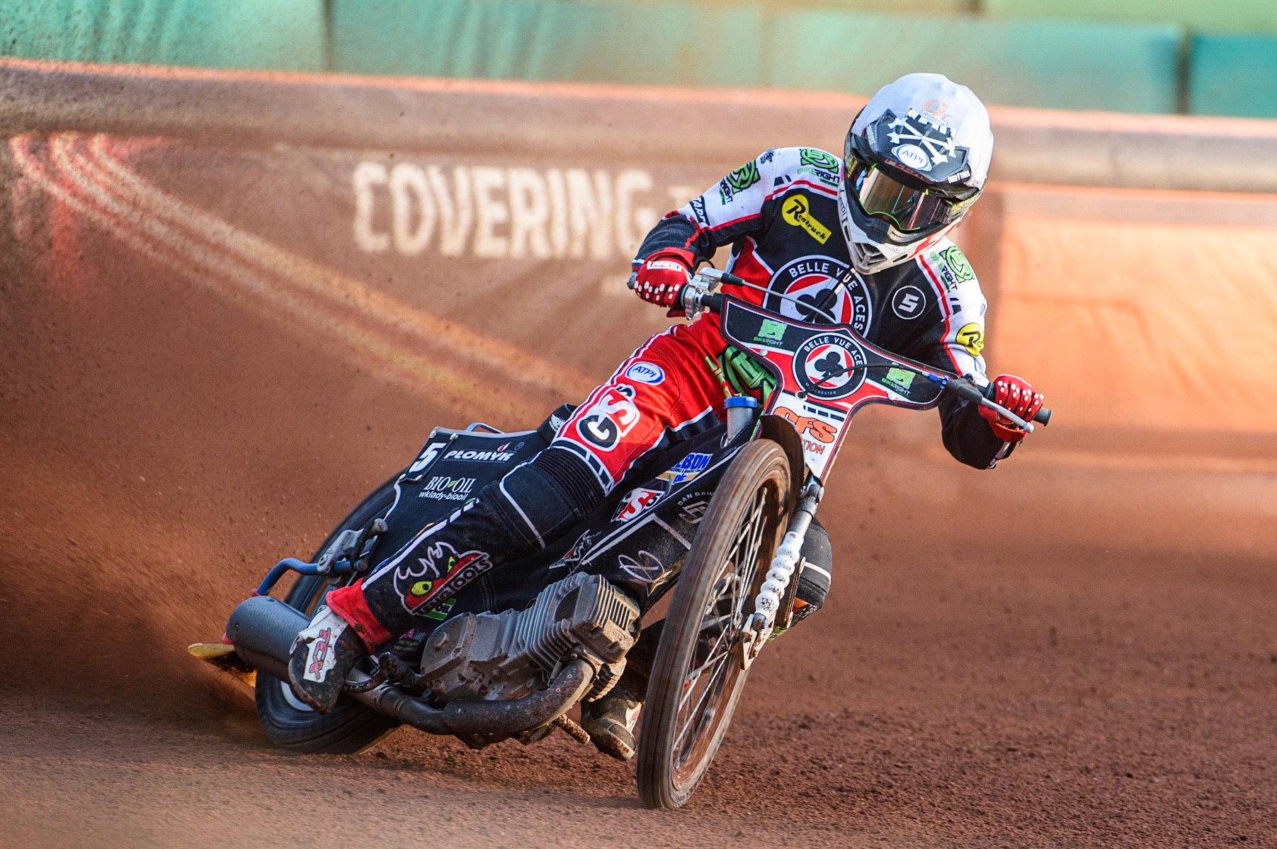 WOLVERHAMPTON, UK. JULY 26TH  Dan Bewley  in action  for Belle Vue BikeRight Aces during the SGB Premiership match between Wolverhampton Wolves and Belle Vue Aces at the Ladbroke Stadium, Wolverhampton on Monday 26th July 2021. (Credit: Ian Charles | MI News)