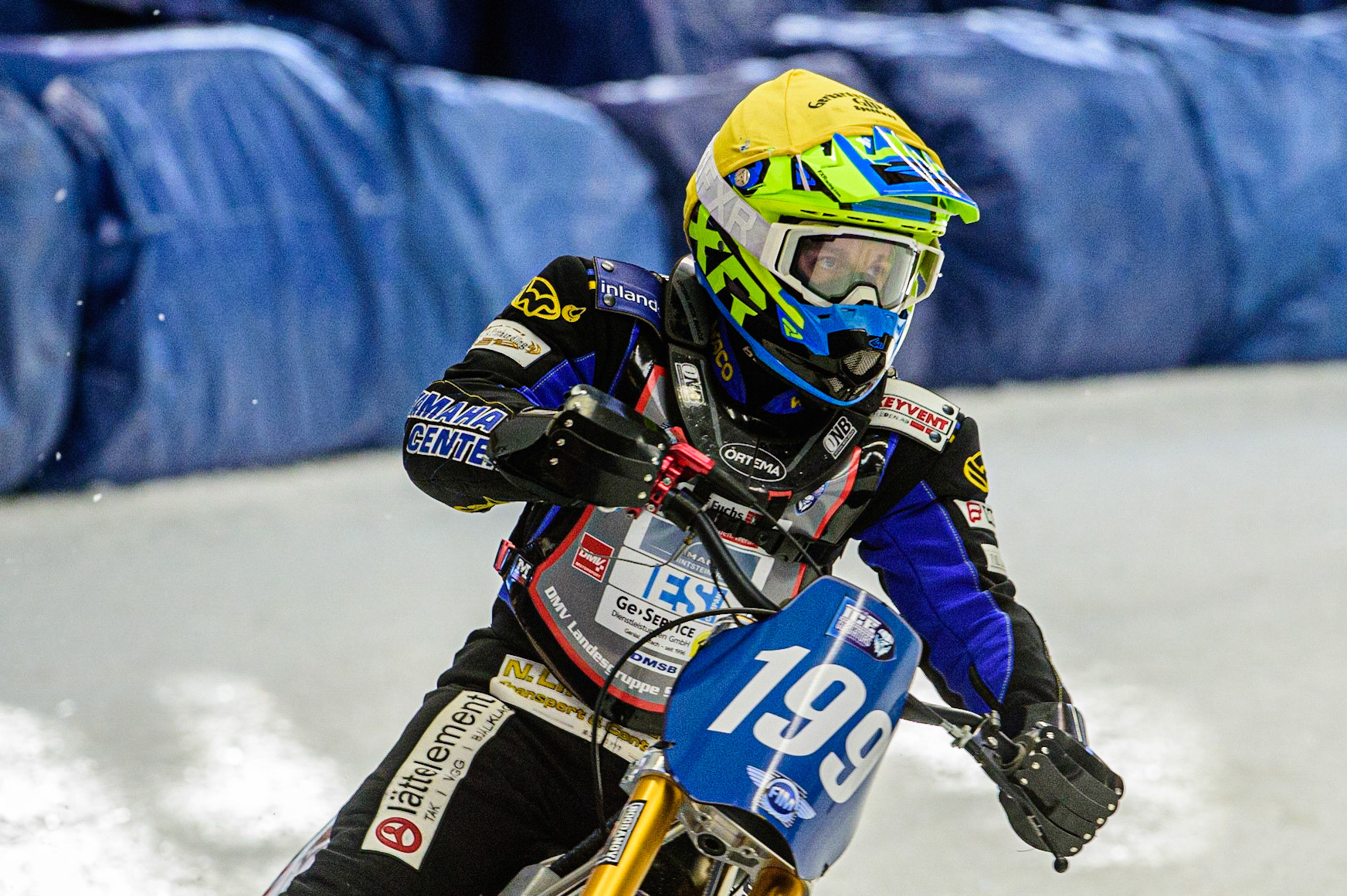 Martin Haarahiltunen (199) after the heat during the Ice Speedway Gladiators World Championship Final 1 at Max-Aicher-Arena, Inzell, Germany on Saturday 18th March 2023. (Photo: Ian Charles | MI News)