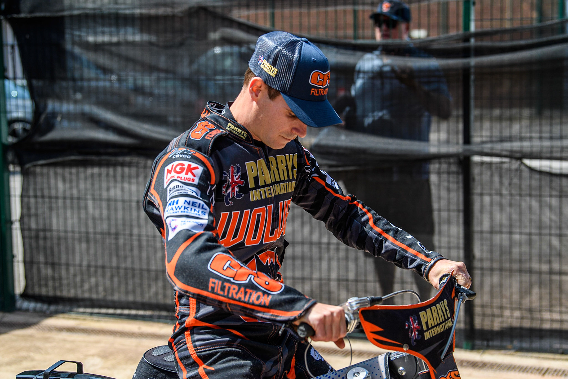 Steve Worrall - Wolverhampton Parrys International Wolves during the Sports Insure Premiership match between Belle Vue Aces and Wolverhampton Wolves at the National Speedway Stadium, Manchester on Monday 29th May 2023. (Photo: Ian Charles | MI News)