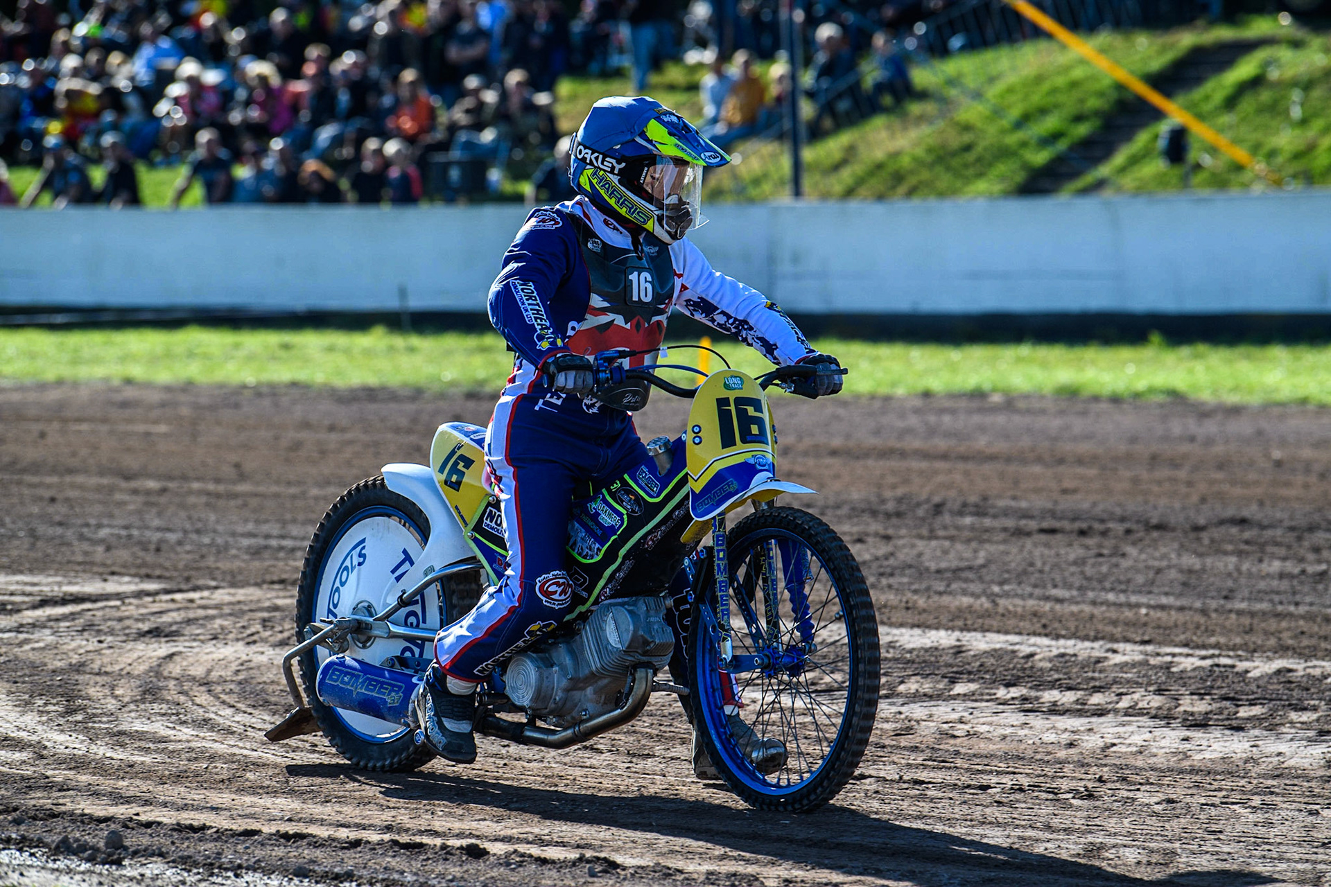 Chris Harris during the FIM Long Track Of Nations event at the Speed Centre Roden on Sunday 24th September 2023. (Photo: Ian Charles | MI News)