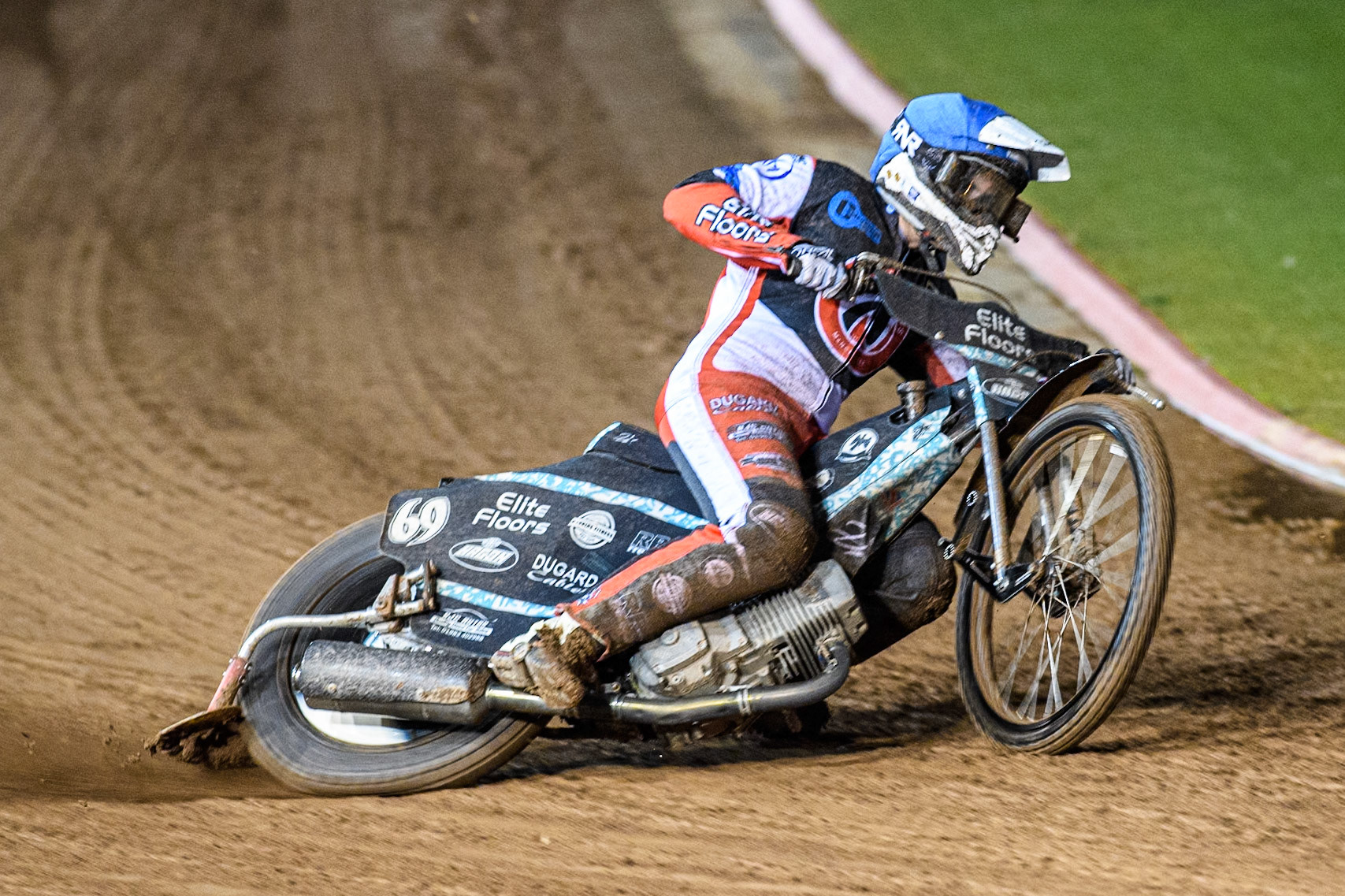 Belle Vue Colts' Chad Wirtzfeld in action during the WSRA National Development League match between Belle Vue Colts and Sheffield Tiger Cubs at the National Speedway Stadium, Manchester on Monday 7th October 2024. (Photo: Ian Charles | MI News)
