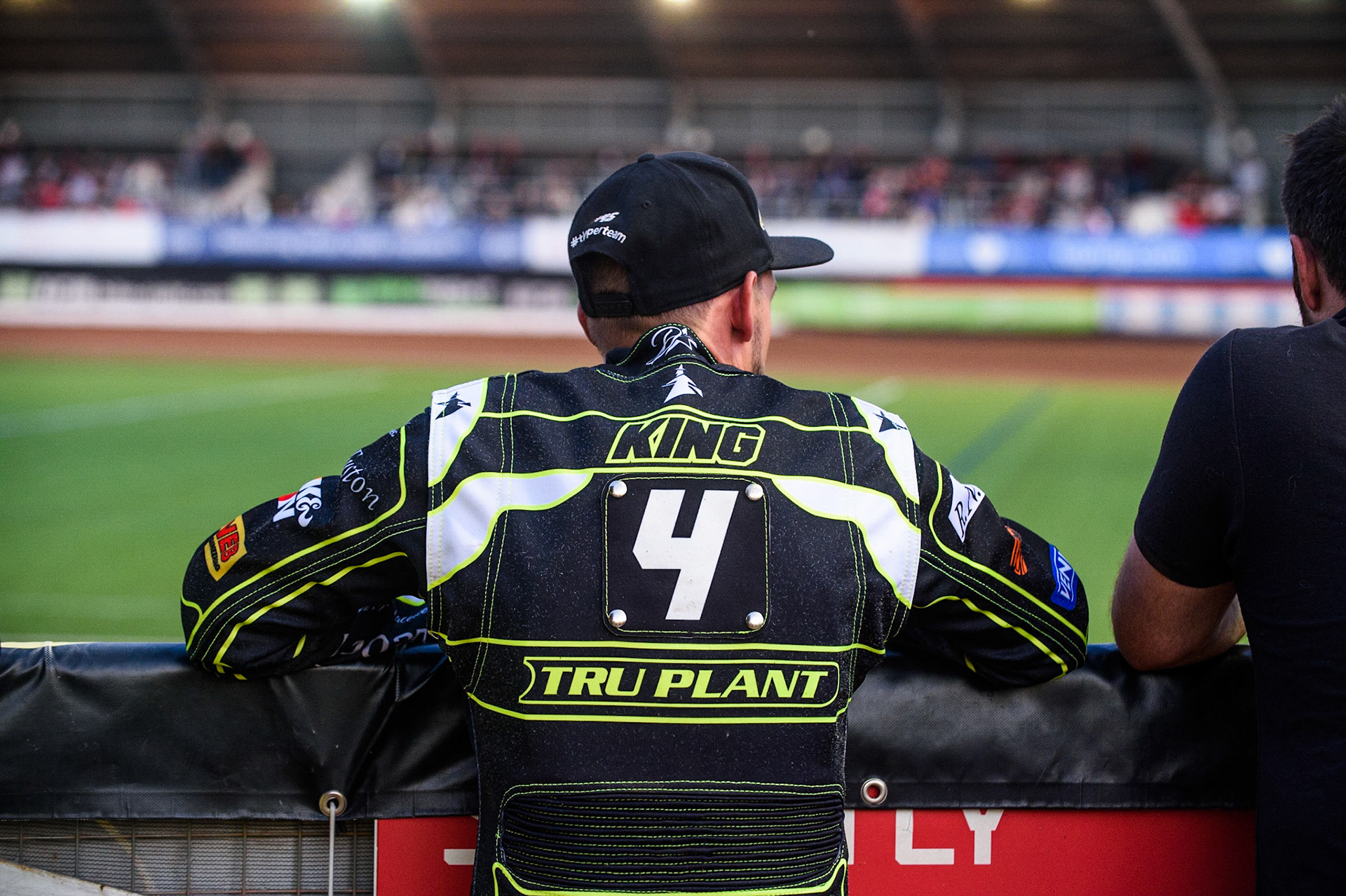 MANCHESTER UKCharles Wright   watches the track prep during the SGB Premiership match between Belle Vue Aces and Ipswich Witches at the National Speedway Stadium, Manchester on Monday 2nd August 2021. (Credit: Ian Charles | MI News)