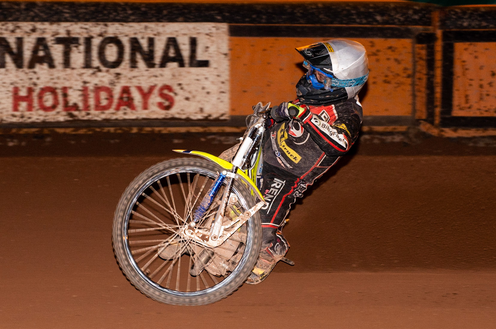 Photo by Ian Charles:

Kenneth Bjerre  in action 

Wolverhampton Wolves v Belle Vue Aces, British Speedway Premiership 22 April 2019