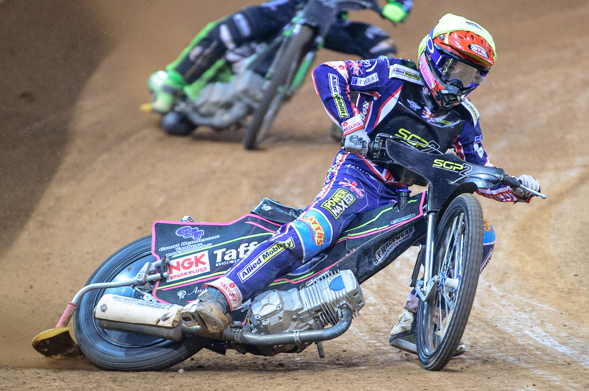 Leon Flint (Great Britain)  in action  during the FIM  Speedway Grand Prix  2 of Great Britain at the Principality Stadium, Cardiff on Sunday 14th August 2022. (Credit: Ian Charles | MI News)