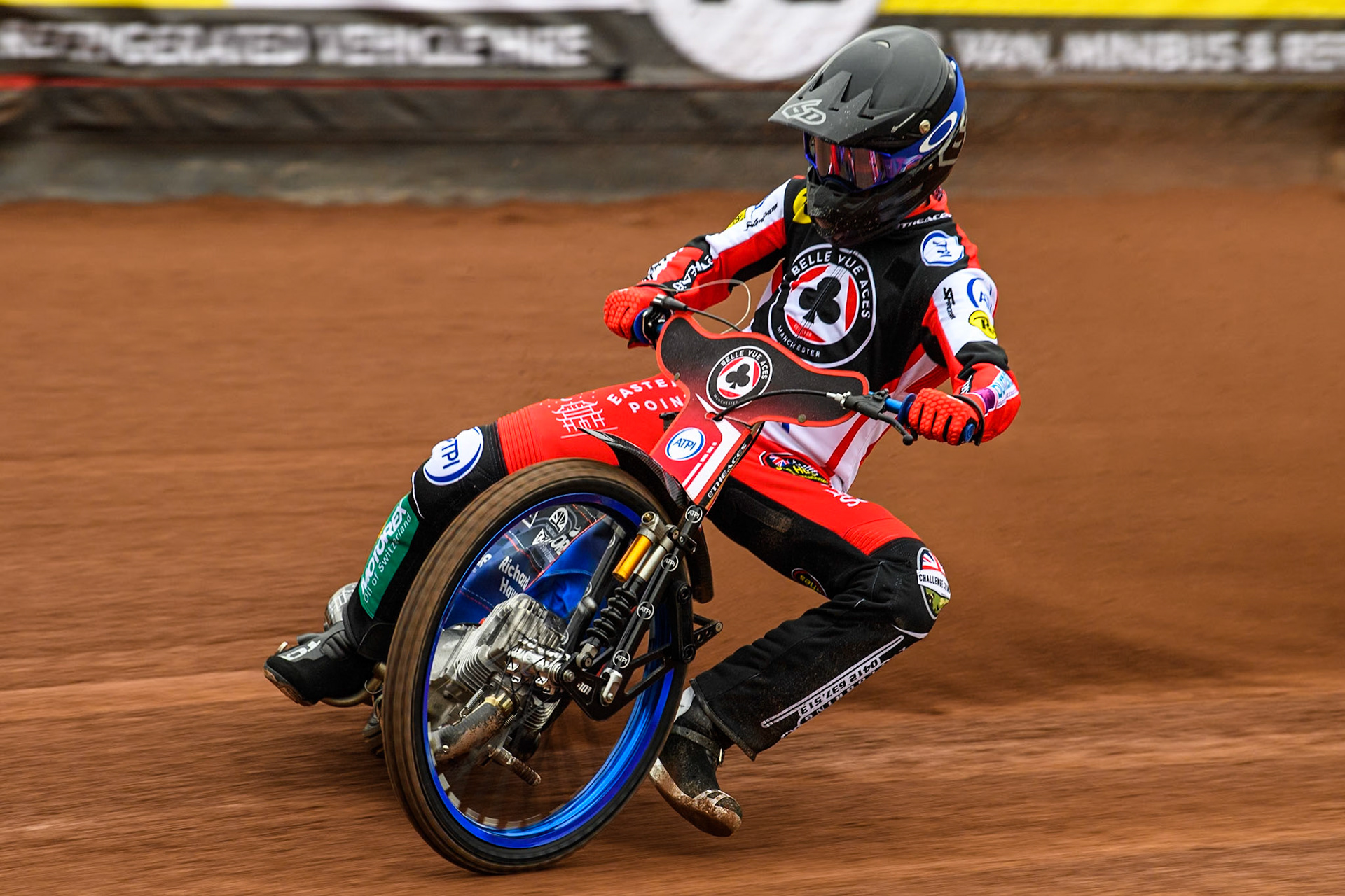 Belle Vue Aces' rider Brady Kurtz in action during the Belle Vue Aces Media Day at the National Speedway Stadium, Manchester on Monday 11th March 2024. (Photo: Ian Charles | MI News)