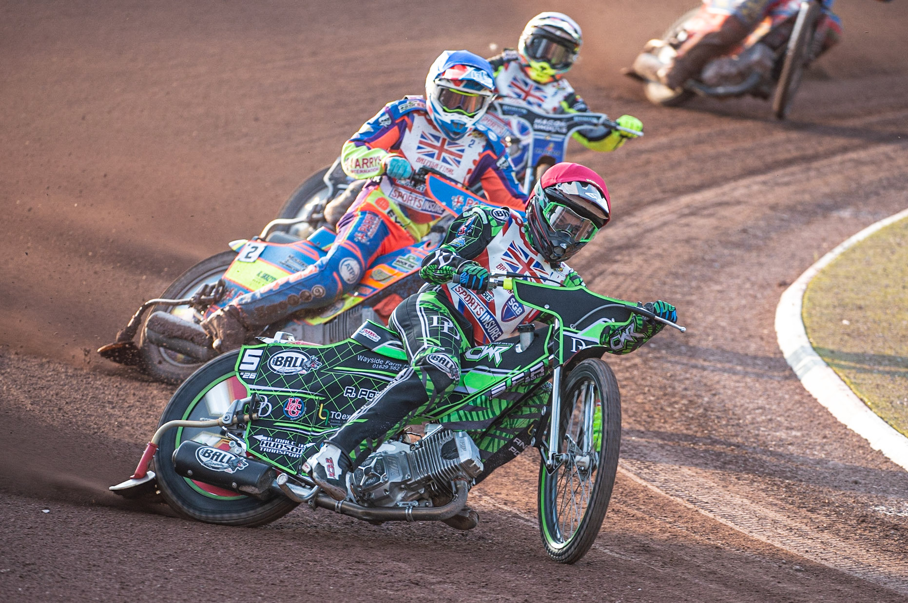 Photo: Ian Charles

Charles Wright (Red) leads Rory Schlein (Blue)  and Edward Kennett (White)

Sports Insure British Final,  Belle Vue National Speedway Stadium, Manchester Monday 29  July  2019