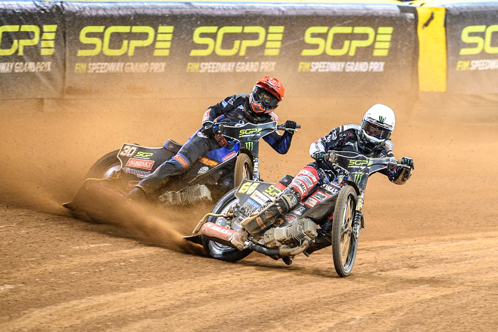 Fredrik Lindgren (66) of Sweden during the FIM Speedway Grand Prix of Great Britain at The Principality Stadium, Cardiff on Saturday 17th August 2024. (Photo: Ian Charles | MI News)