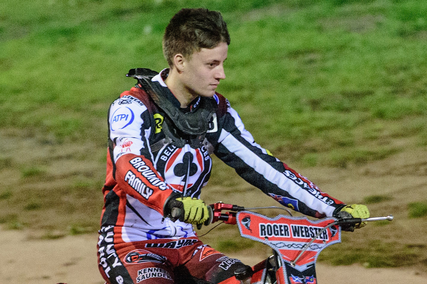 Connor Bailey on the parade lap during the SGB Premiership Grand Final 2nd Leg between Sheffield Tigers and Belle Vue Aces at Owlerton Stadium, Sheffield on Thursday 13th October 2022. (Credit: Ian Charles | MI News)