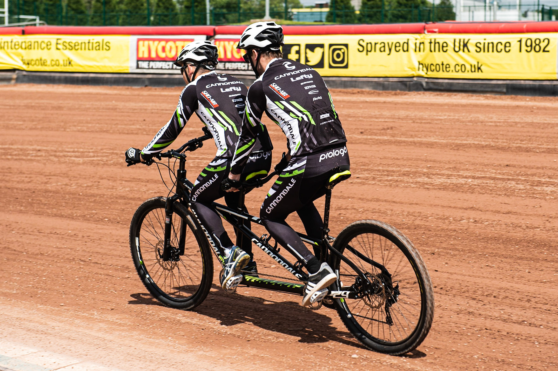 Photo: Ian Charles

Ricky Ashworth takes to the track on his tandem with pilot Duncan Bower as they do a few laps of the NSS

Summer Speed Saturday & British Youth Speedway Championship Round 5, National Speedway Stadium, Manchester, Saturday 22 June 2019
