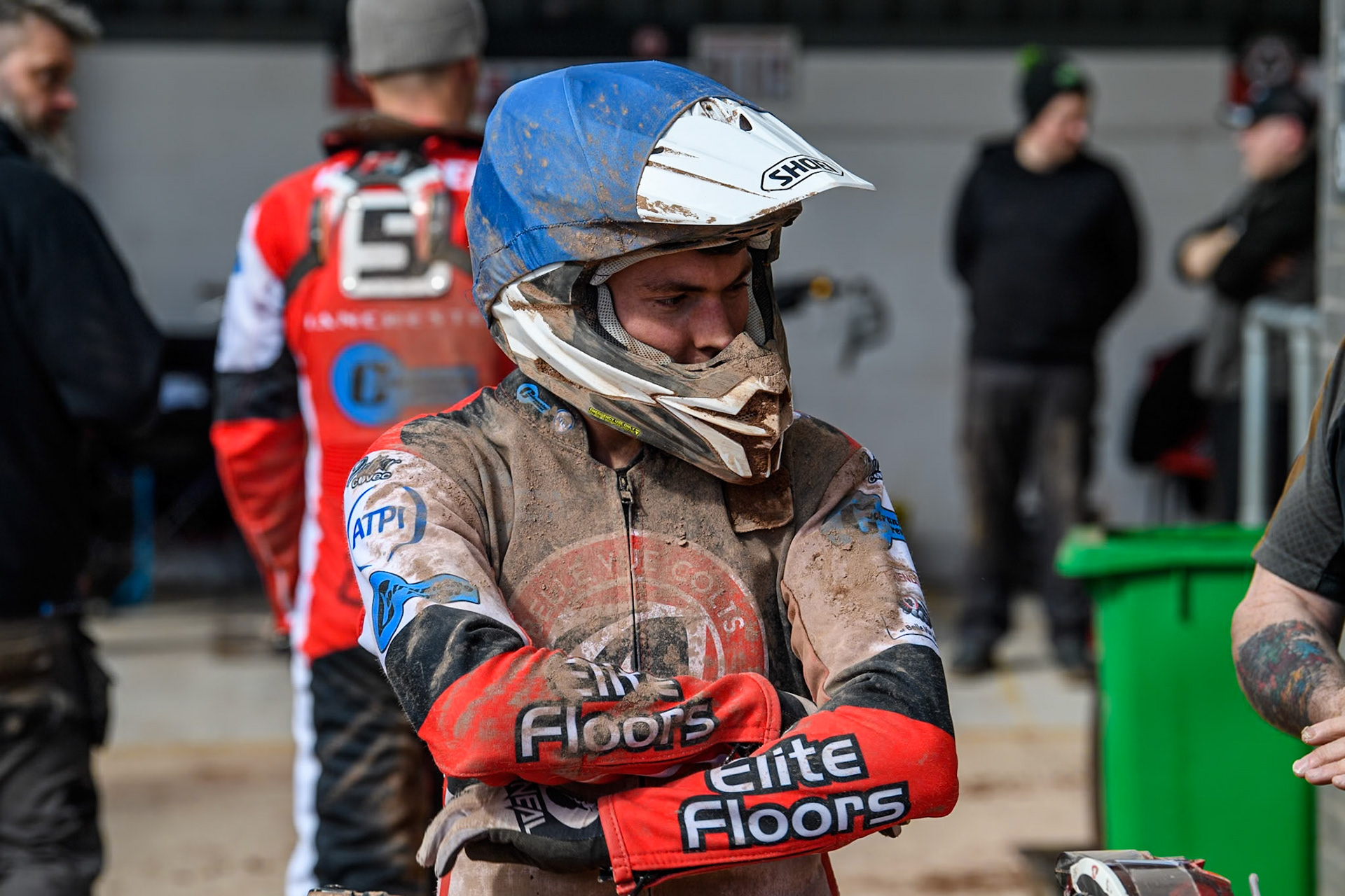 Belle Vue Colts' Chad Wirtzfeld waits to go out during the WSRA National Development League match between Belle Vue Colts and Leicester Lion Cubs at the National Speedway Stadium, Manchester on Friday 29th March 2024. (Photo: Ian Charles | MI News)