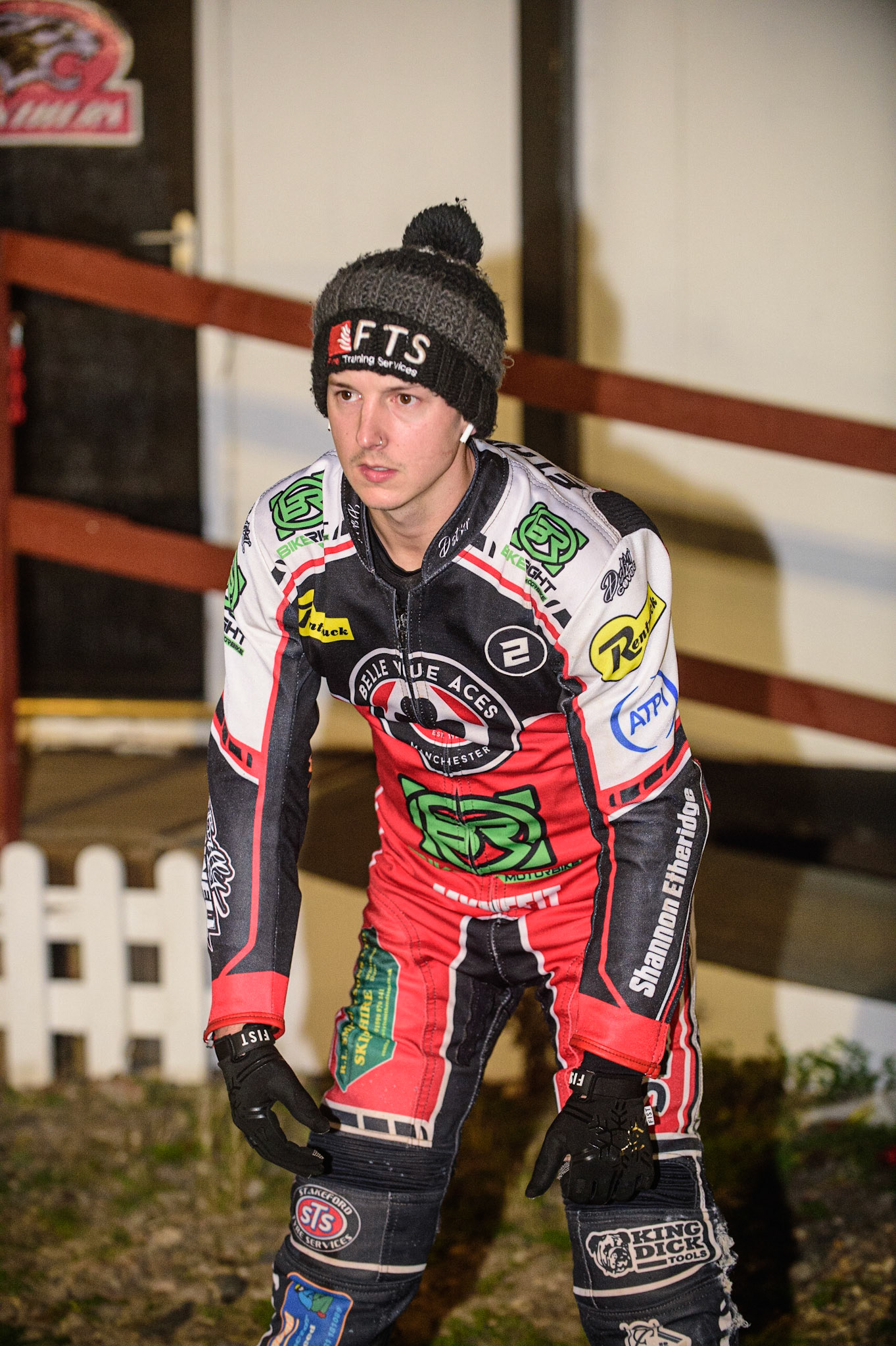 PETERBOROUGH, UK. OCT 14TH Jye Etheridge  does some warm ups prior to racing during the SGB Premiership Grand Final 2nd leg between Peterborough and Belle Vue Aces at East of England Showground, Peterborough on Thursday 14th October 2021. (Credit: Ian Charles | MI News)