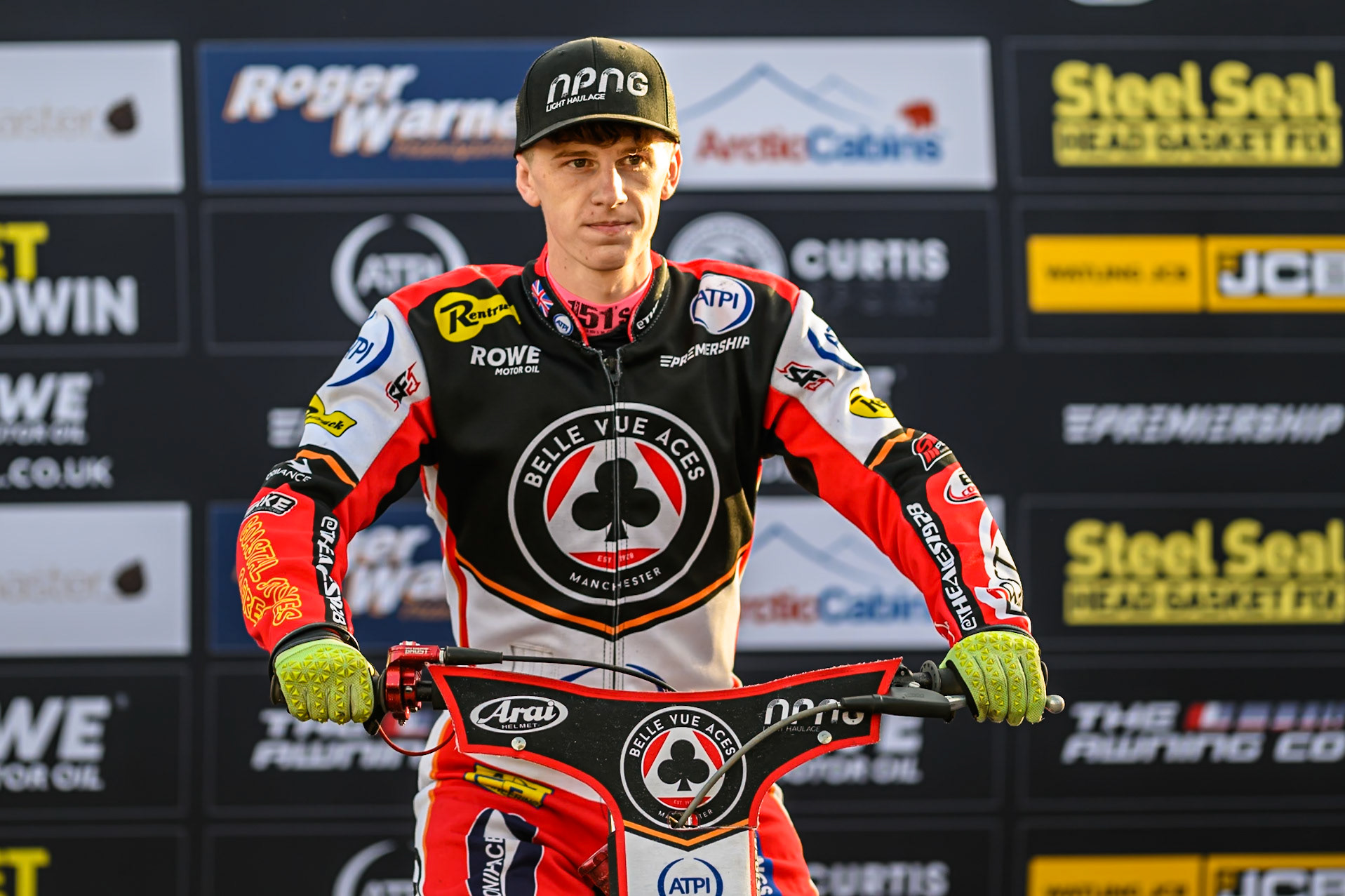 Jake Mulford of Belle Vue Aces during the Rowe Motor Oil Premiership match between Belle Vue Aces and Ipswich Witches at the National Speedway Stadium, Manchester on Monday 4th August 2025. (Photo: Ian Charles | MI News)