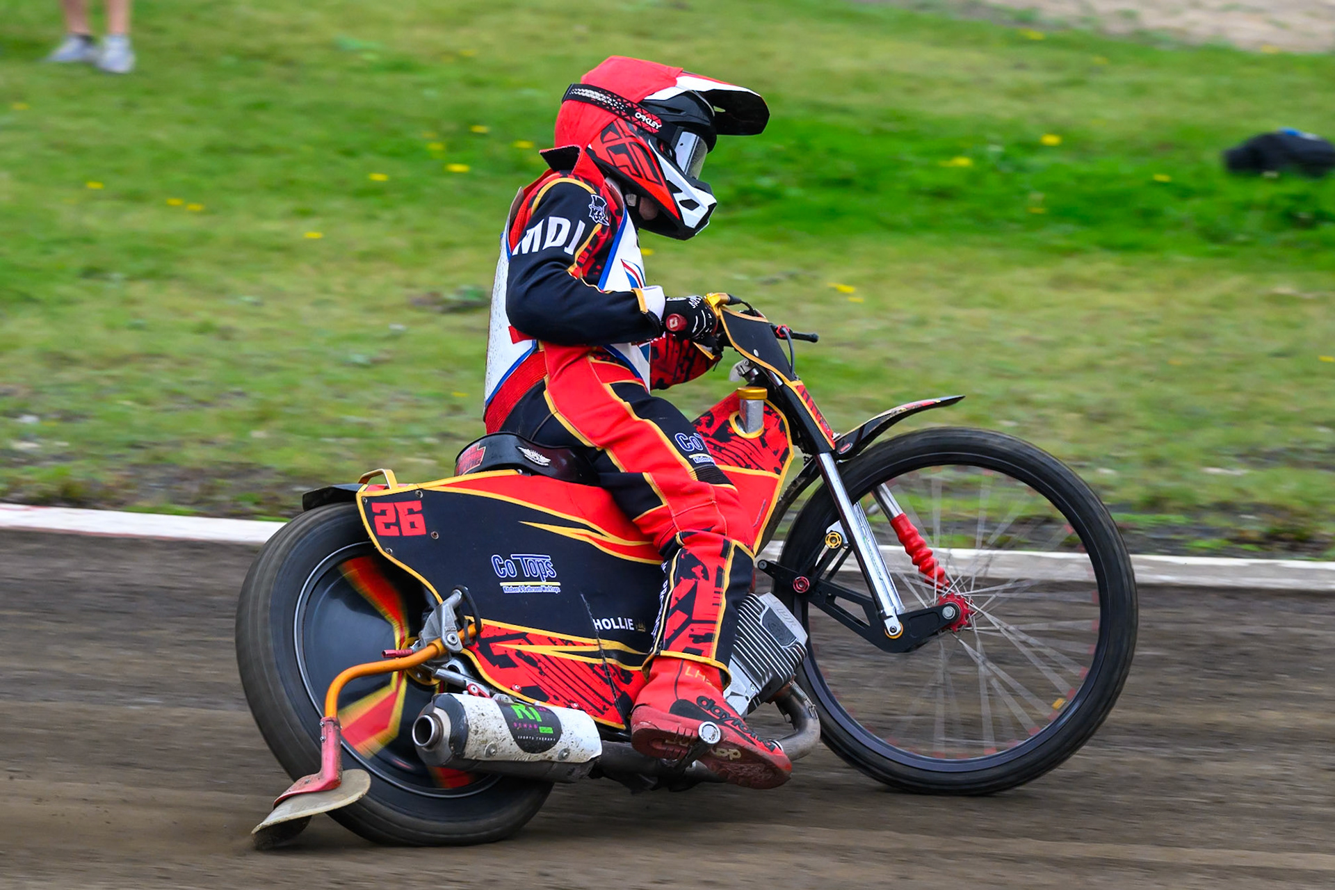 Luke Harris in action during the Derbyshire Open at Hi-Edge Speedway, Buxton on Sunday 27th September 2026. (Photo: Ian Charles | MI News)