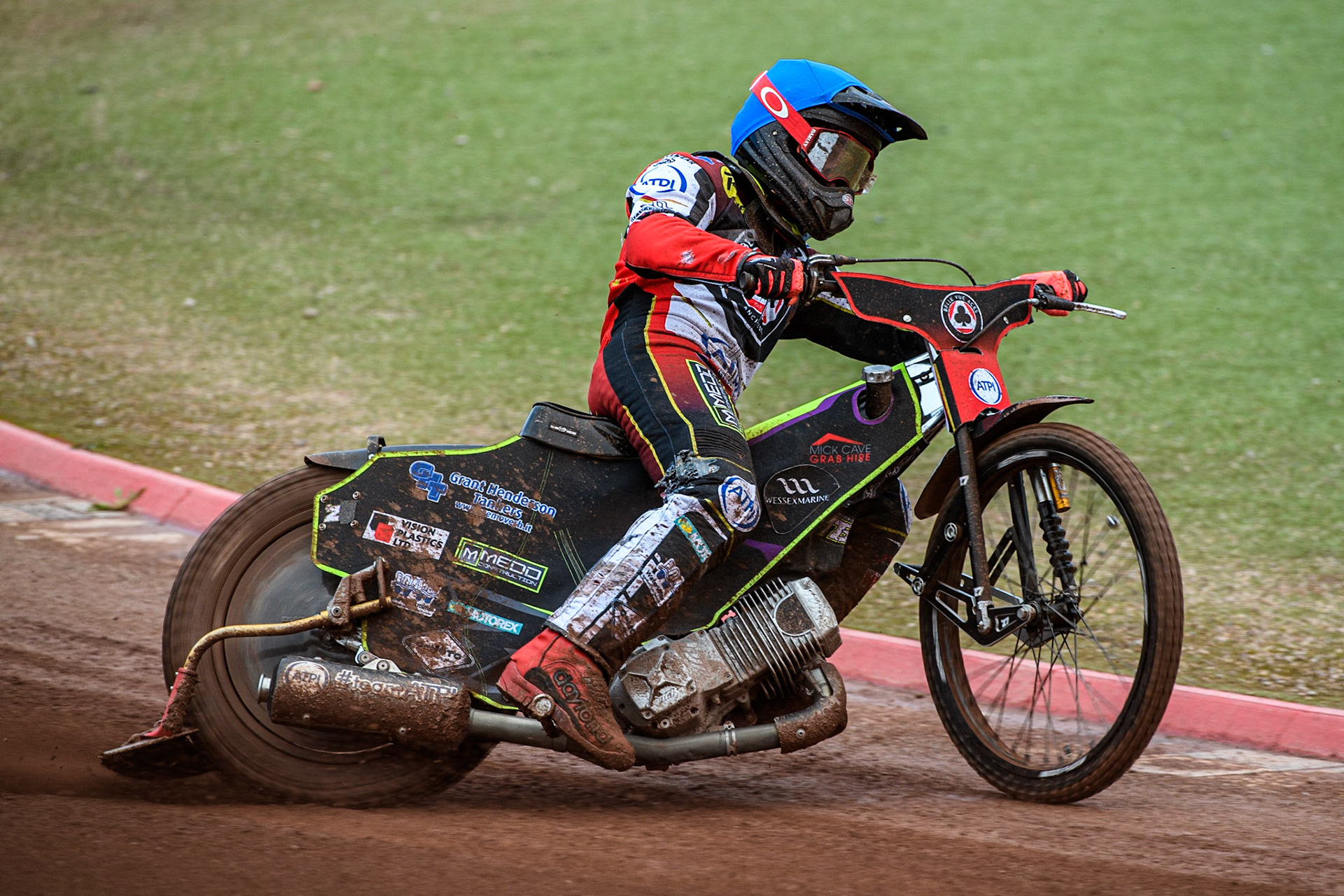 Tom Brennan in action for Belle Vue ATPI Aces during the Sports Insure Premiership match between Belle Vue Aces and Leicester Lions at the National Speedway Stadium, Manchester on Monday 28th August 2023. (Photo: Ian Charles | MI News)