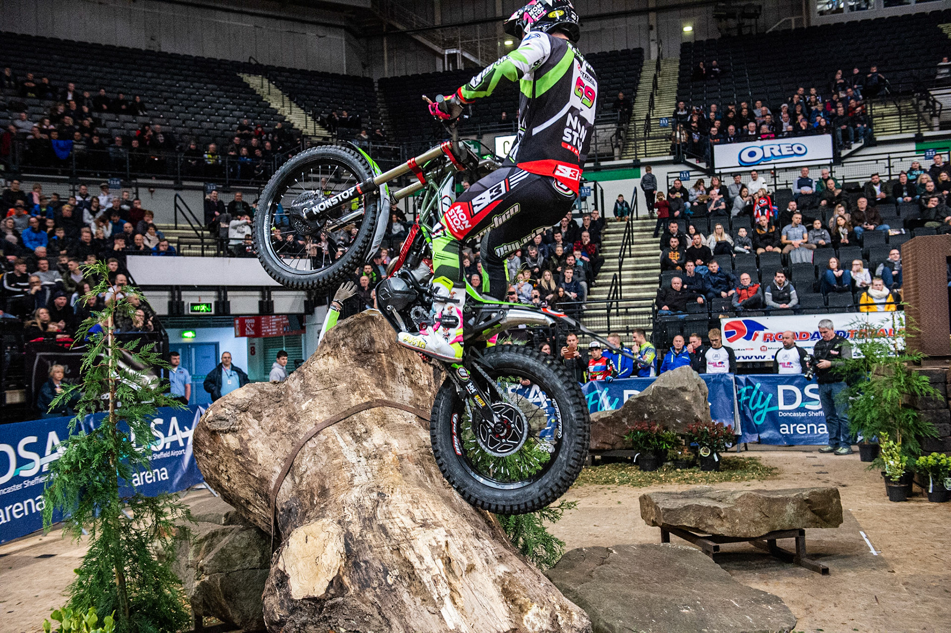 SHEFFIELD, ENGLAND  - DECEMBER 28TH   Jamie Busto, Spain (Vertigo) on the RedBull section of the Final during the 25th Anniversary Sheffield Indoor Trial at the FlyDSA Arena, Sheffield on Saturday 28th December 2019. (Credit: Ian Charles | MI News)