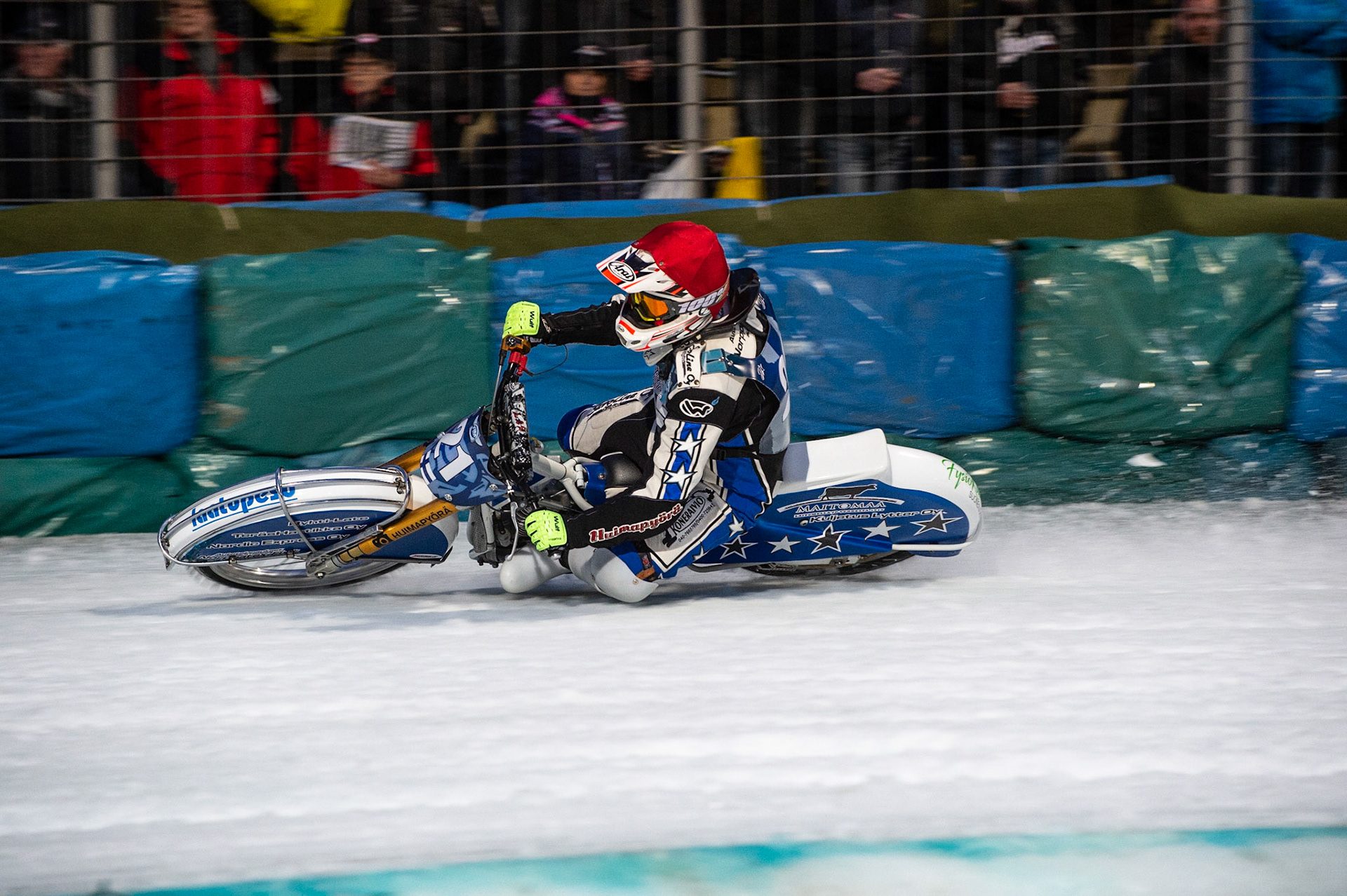BERLIN GERMANY  - February 29 Mikko Jetsonen of Finland in action    during theIce Speedway of Nations (Day 1) at the Horst-Dohm-Eisstadion, Berlin,  on Saturday 29 February 2020. (Credit: Ian Charles | MI News)