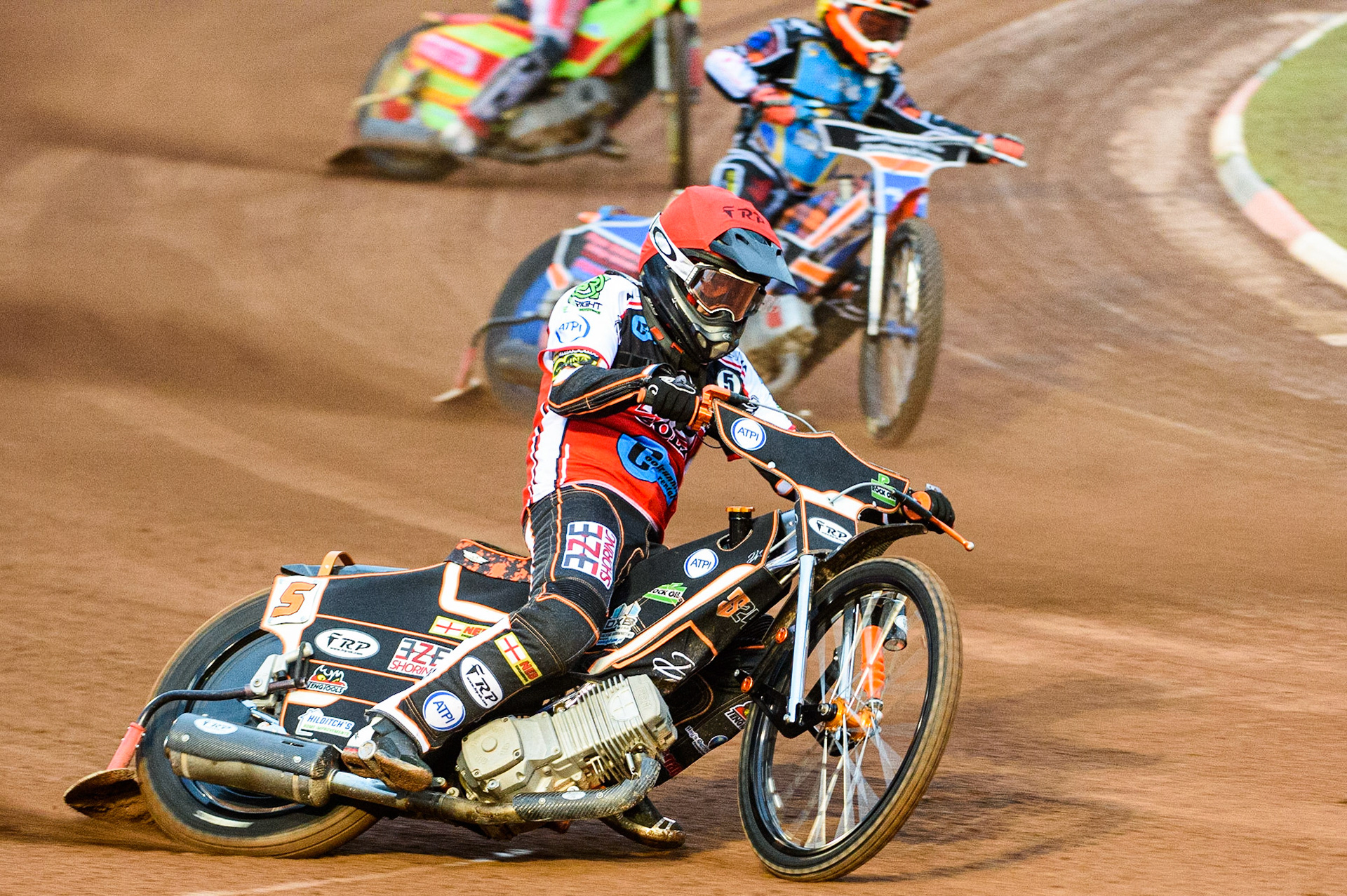 MANCHESTER, UK. AUGUST 20TH  Jack Smith  leads his opening heat during the National Development League match between Belle Vue Aces and Armadale Devils at the National Speedway Stadium, Manchester on Friday 20th August 2021. (Credit: Ian Charles | MI News)