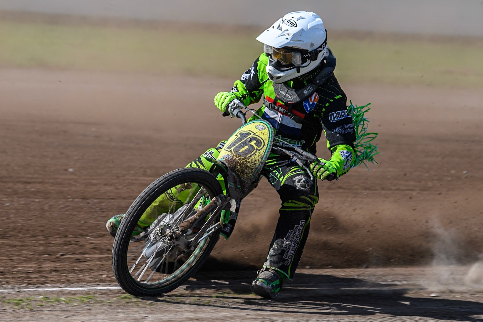 Nigel Hummel of The Netherlands in action during the FIM Long Track World Championship Final 5 at the Speed Centre Roden, Roden, Netherlands on Sunday 22nd September 2024. (Photo: Ian Charles | MI News)