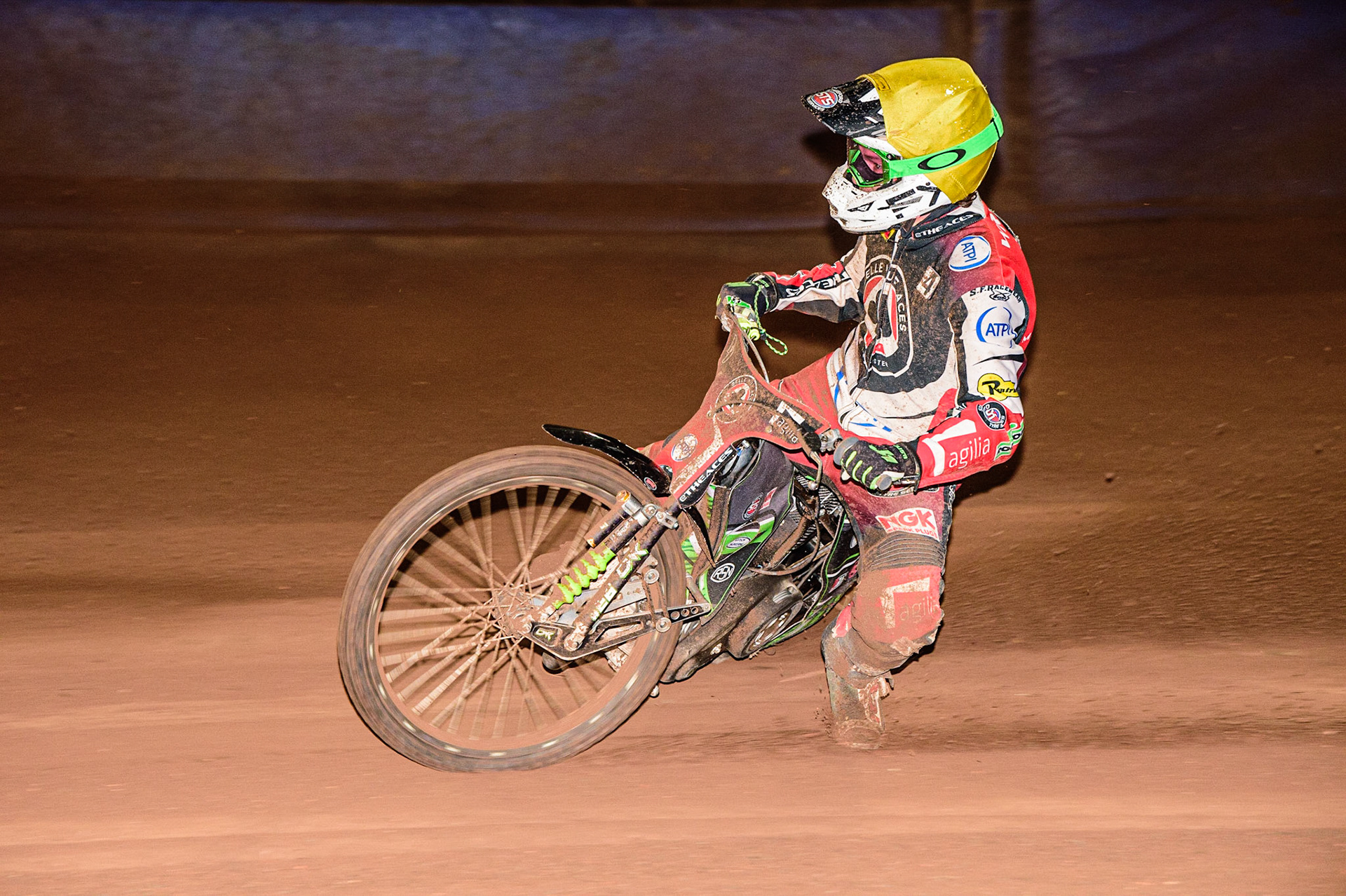 Charles Wright  in action  for Belle Vue ATPI Aces during the SGB Premiership match between Sheffield Tigers and Belle Vue Aces at Owlerton Stadium, Sheffield on Thursday 22nd September 2022. (Credit: Ian Charles | MI News)