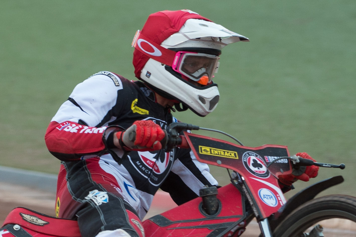 MANCHESTER, UK. JUN 13TH Max Fricke  in action  for Belle Vue ATPI Aces  during the SGB Premiership match between Belle Vue Aces and Wolverhampton  Wolves at the National Speedway Stadium, Manchester on Monday 13th June 2022. (Credit: Ian Charles | MI News)