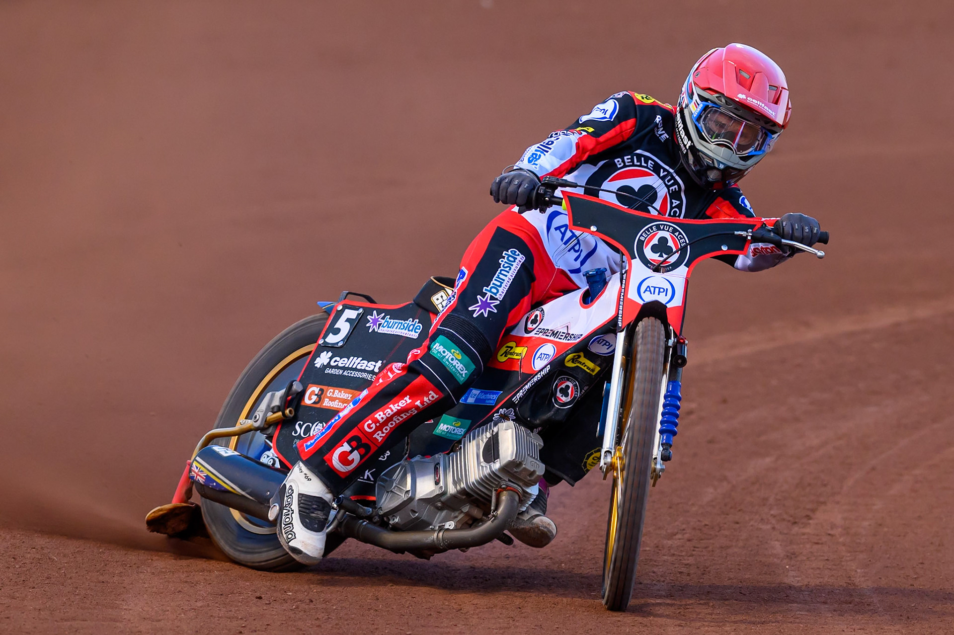 Jason Doyle of Belle Vue Aces in action during the Rowe Motor Oil Premiership match between Belle Vue Aces and King's Lynn Stars at the National Speedway Stadium, Manchester on Monday 10th August 2026. (Photo: Ian Charles | MI News)