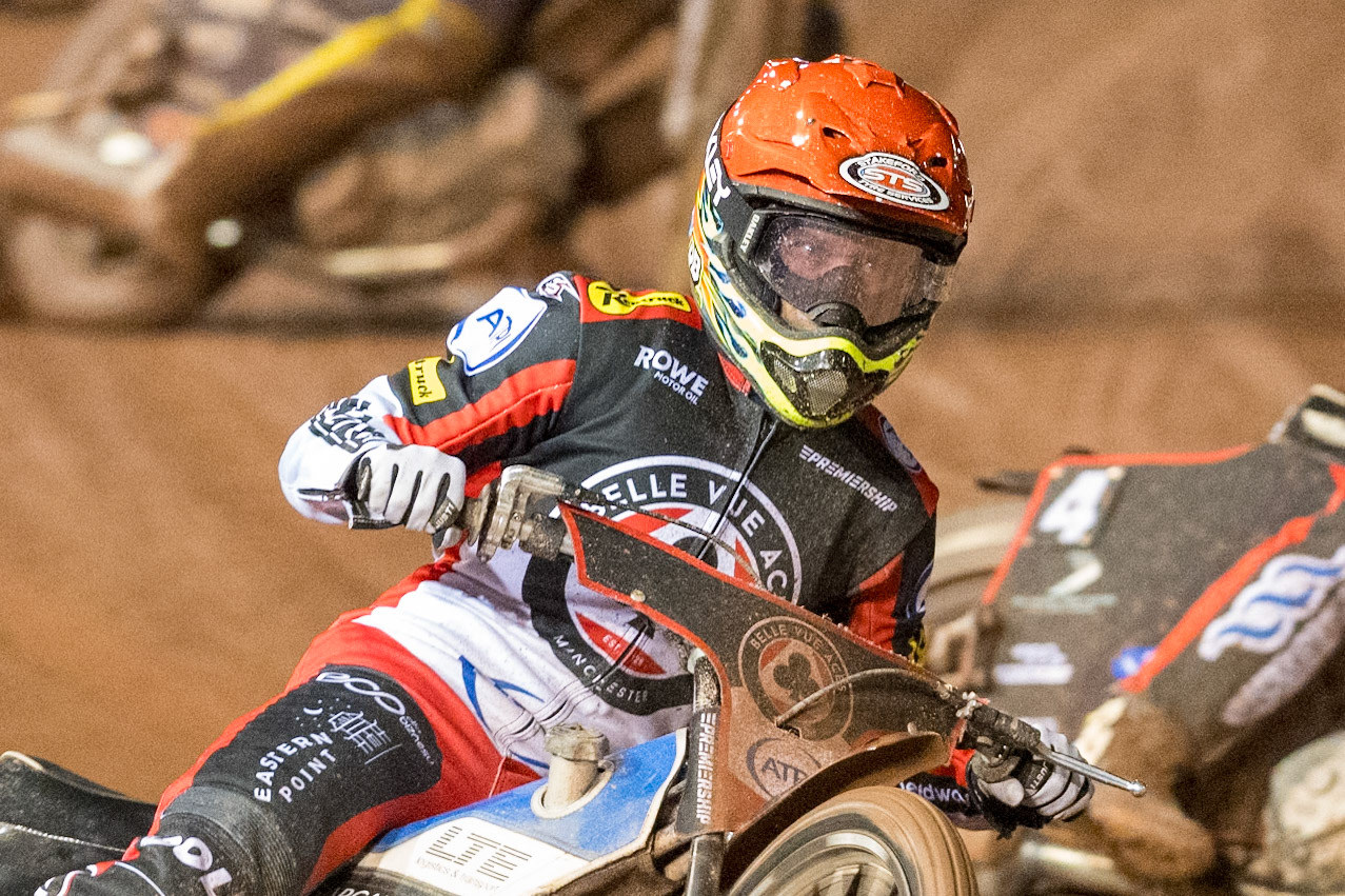 Nicolai Klindt, Guest Rider for Belle Vue Aces during the Rowe Motor Oil Premiership Grand Final 2nd Leg between Belle Vue Aces and Sheffield Tigers at the National Speedway Stadium, Manchester on Friday 16th October 2026. (Photo: Ian Charles | MI News)