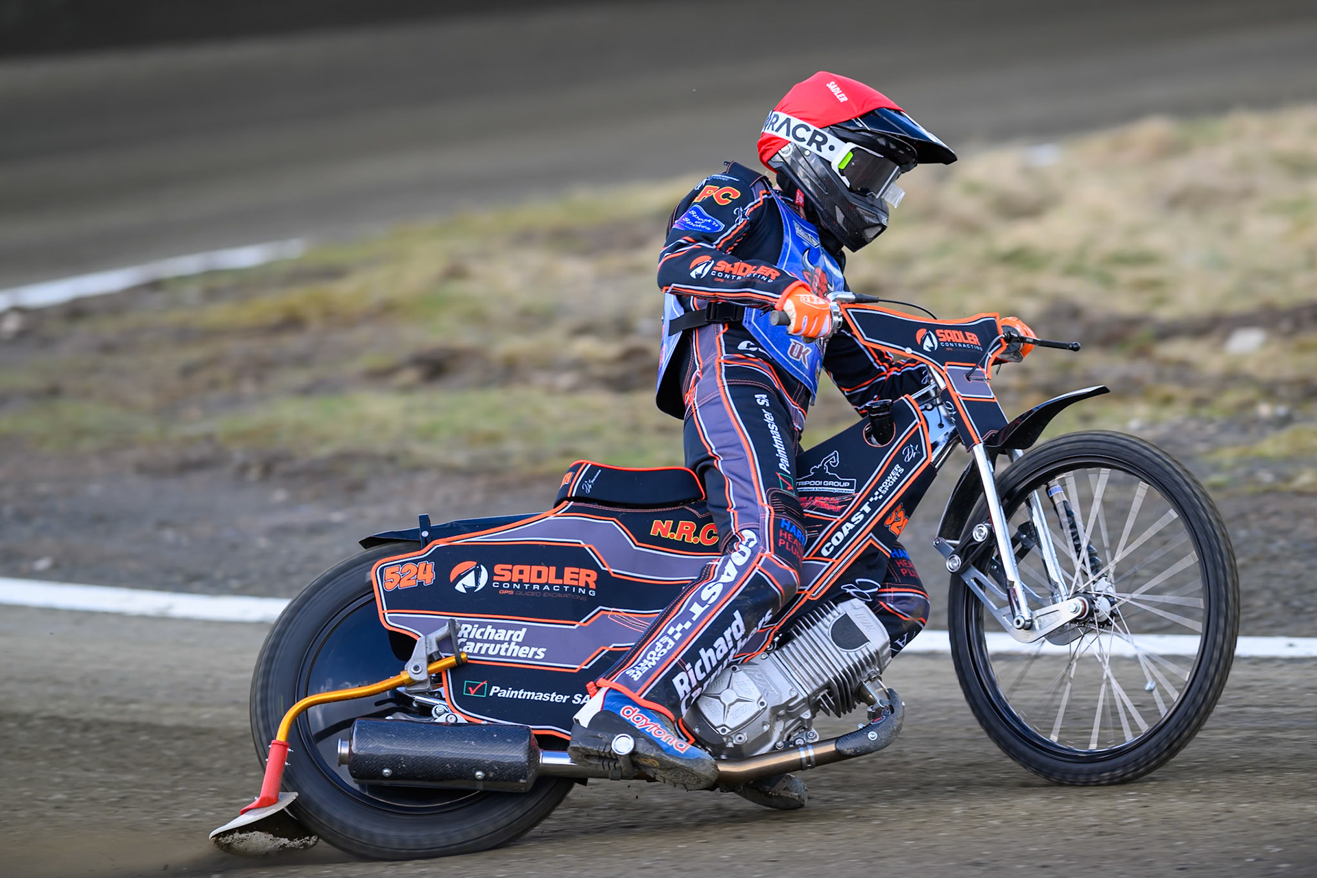 Jacob Fellows of Buxton Bulls  in action during the Regina Chains Fours at Buxton Speedway, Buxton on Sunday 5th April 2026. (Photo: Ian Charles | MI News)