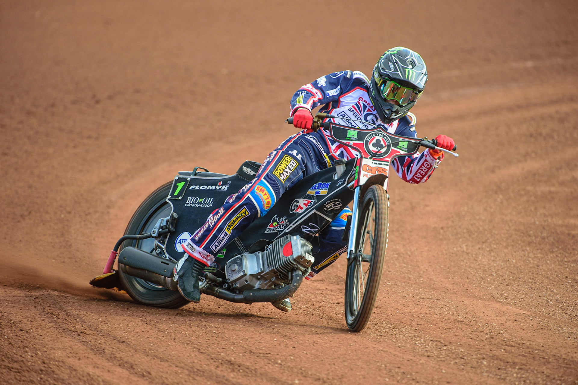 MANCHESTER, UK. MAR 14TH Dan Bewley, former Belle Vue rider gets some practice laps in during the Belle Vue Speedway Media Day at the National Speedway Stadium, Manchester on Monday 14th March 2022. (Credit: Ian Charles | MI News)