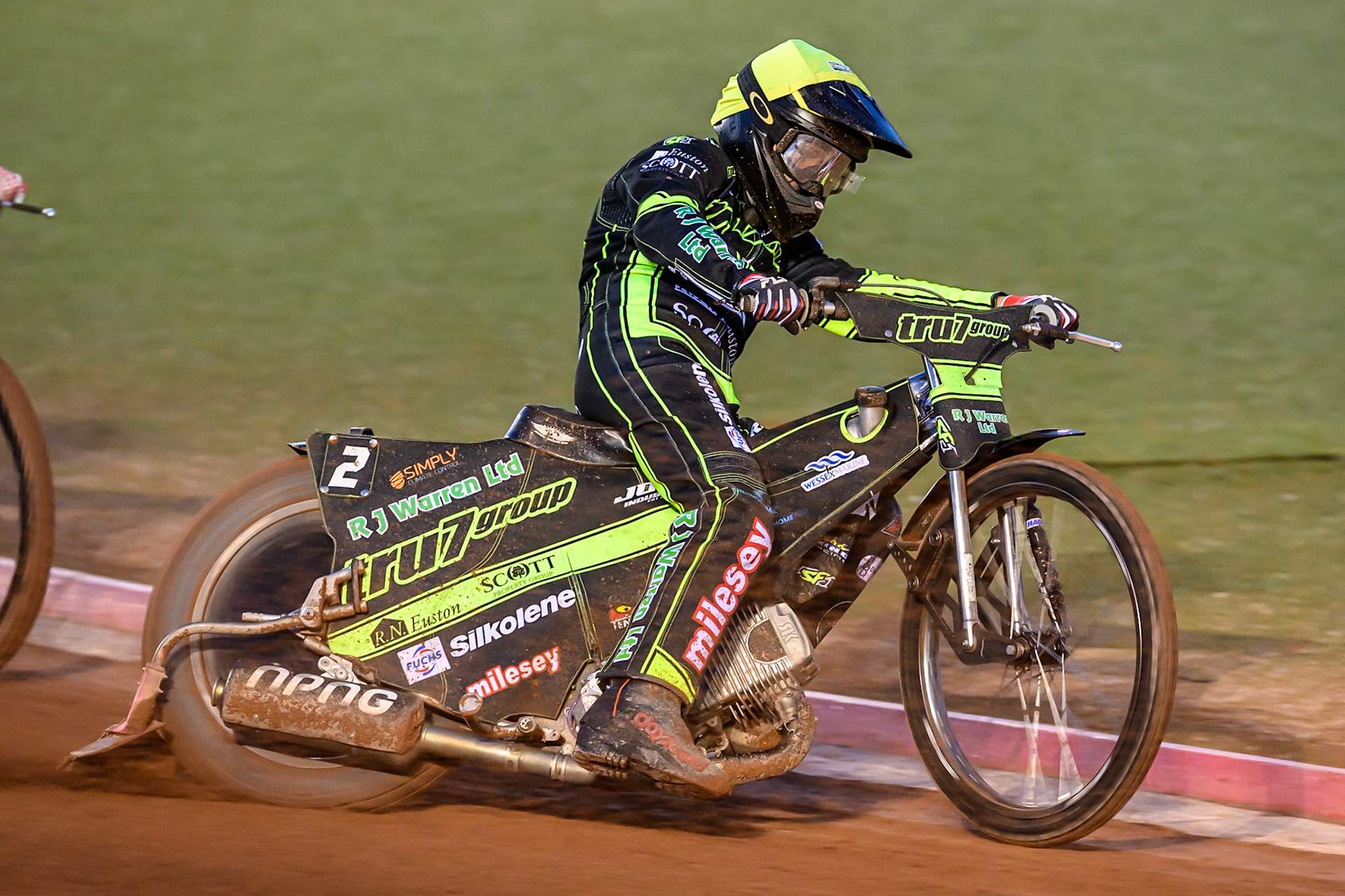Danny King of Ipswich Witches  in action during the Rowe Motor Oil Premiership Play Off Semi Final 1 (1st Leg)  between Belle Vue Aces and Ipswich Witches at the National Speedway Stadium, Manchester on Monday 8th September 2025. (Photo: Ian Charles | MI News)