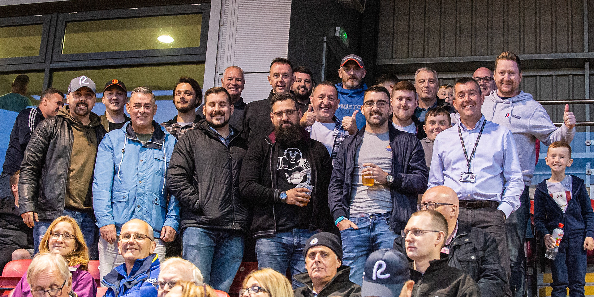 Photo by Ian Charles:

Members of Tameside Armed Service Community with Belle Vue CEO Adrian Smith at Belle Vue on Monday night

Belle Vue Aces v Wolverhampton Wolves, SGB Premiership, National Speedway Stadium, Manchester, Monday, 19, August, 2019