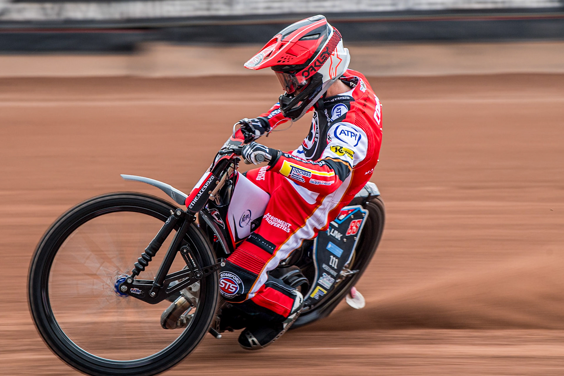 Zack Cook in action during the Belle Vue Aces Media Day at the National Speedway Stadium, Manchester on Wednesday 12th March 2025. (Photo: Ian Charles | MI News)