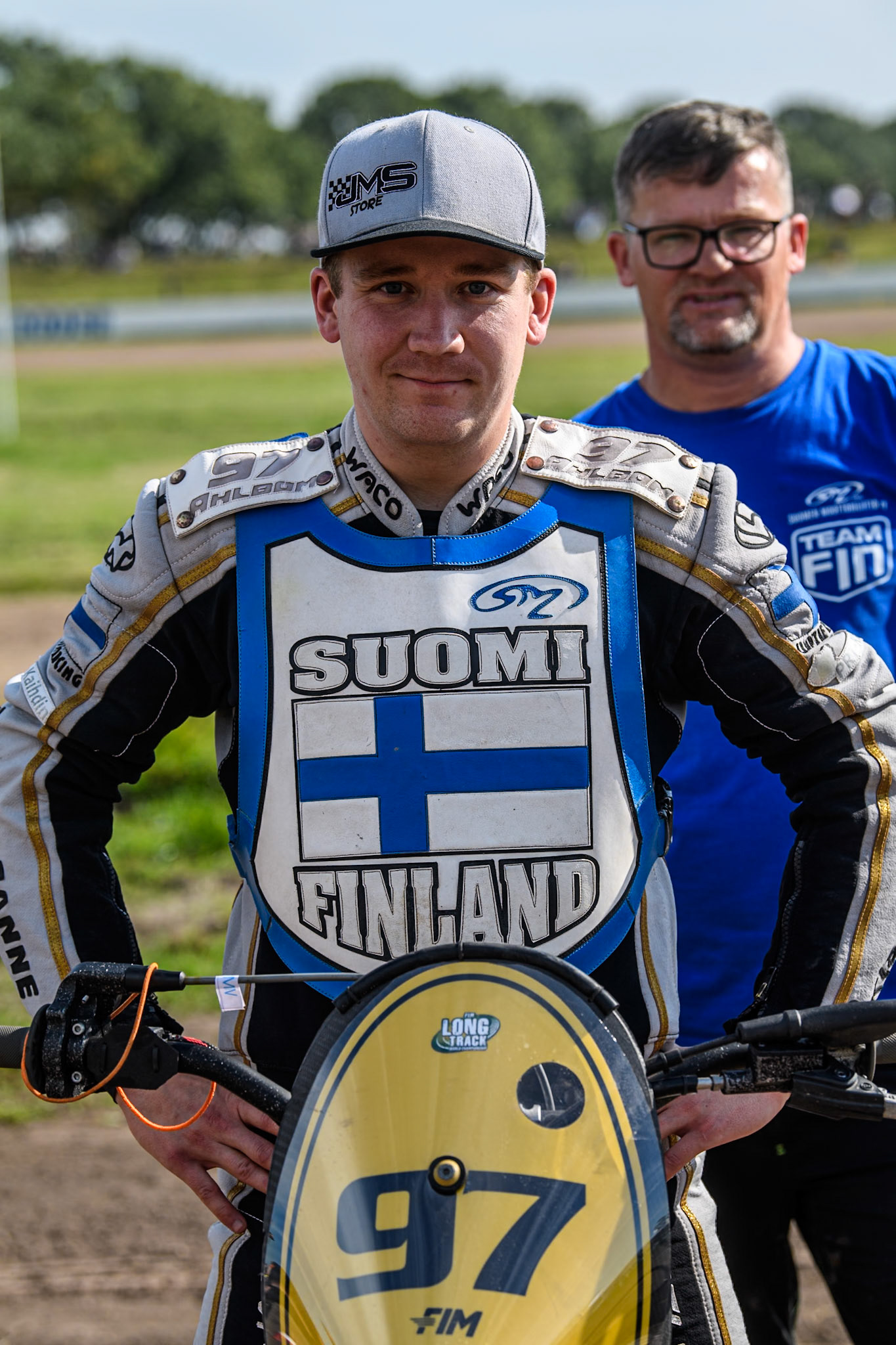 Henri Ahlbom (97) of Finland during the FIM Long Track World Championship Final 5 at the Speed Centre Roden, Roden, Netherlands on Sunday 22nd September 2024. (Photo: Ian Charles | MI News)