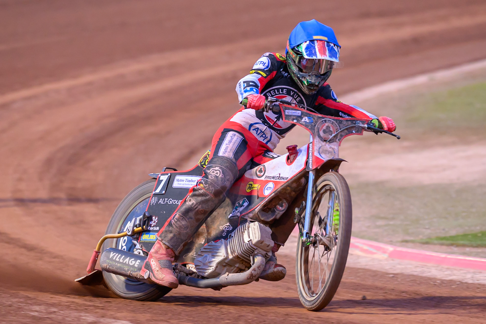 Will Cairns of Belle Vue Aces  in action during the Rowe Motor Oil Premiership match between Belle Vue Aces and Ipswich Witches at the National Speedway Stadium, Manchester on Monday 20th April 2026. (Photo: Ian Charles | MI News)